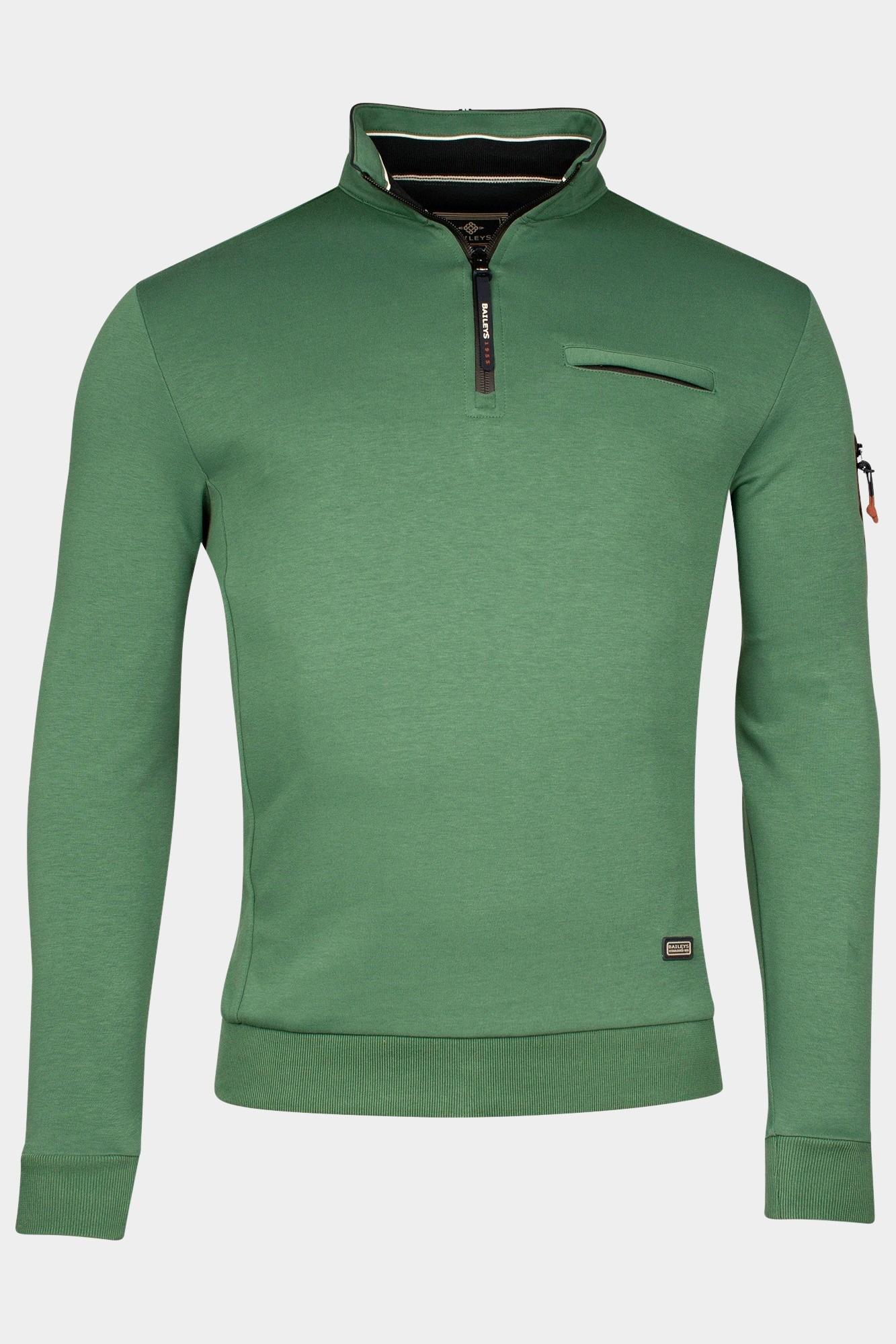Baileys Half Zip Groen Sweatshirt 1/2 zip  double fa 413103/73