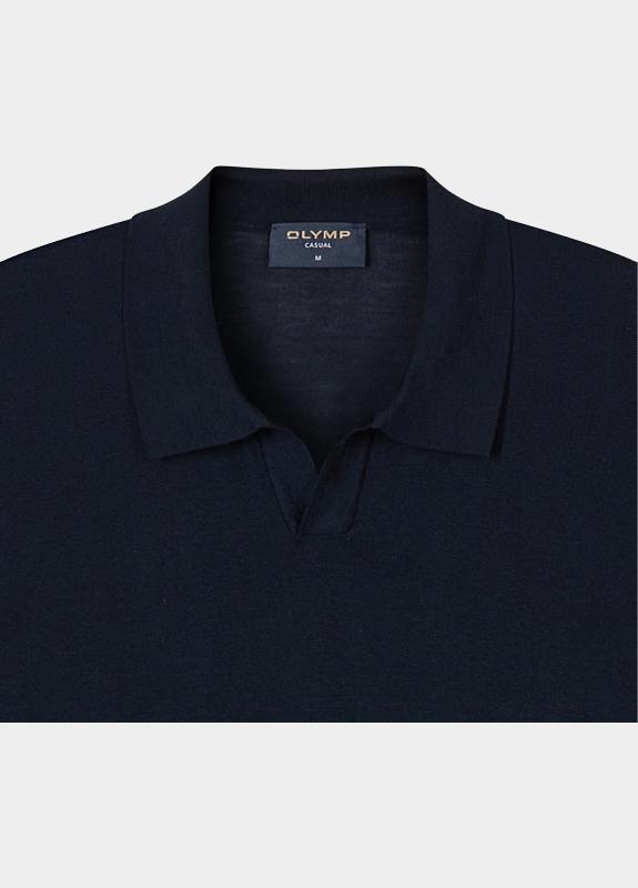 Olymp Polo heren Blauw Kurzarm 530712/18