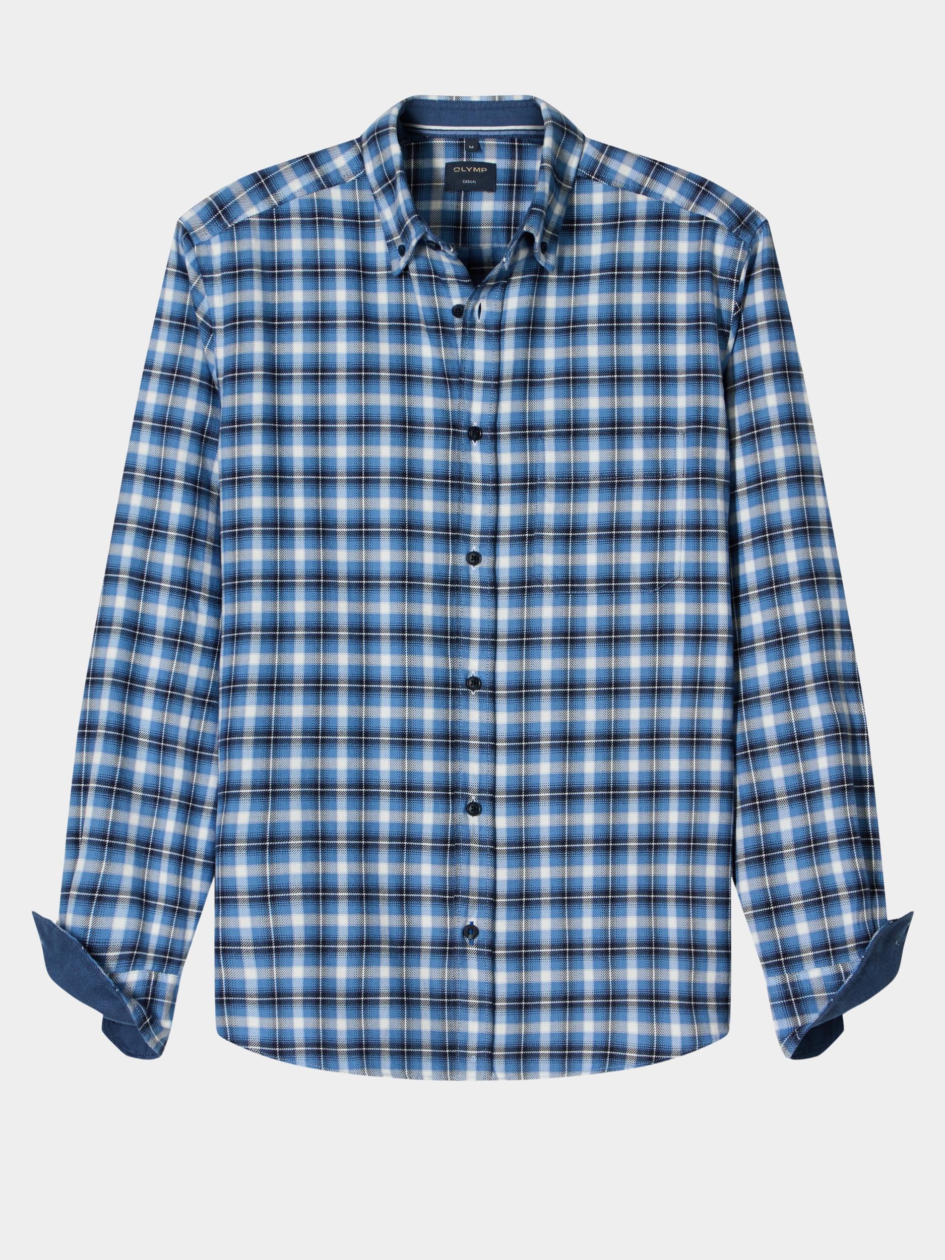 Olymp Casual hemd lange mouw Blauw  407484/15