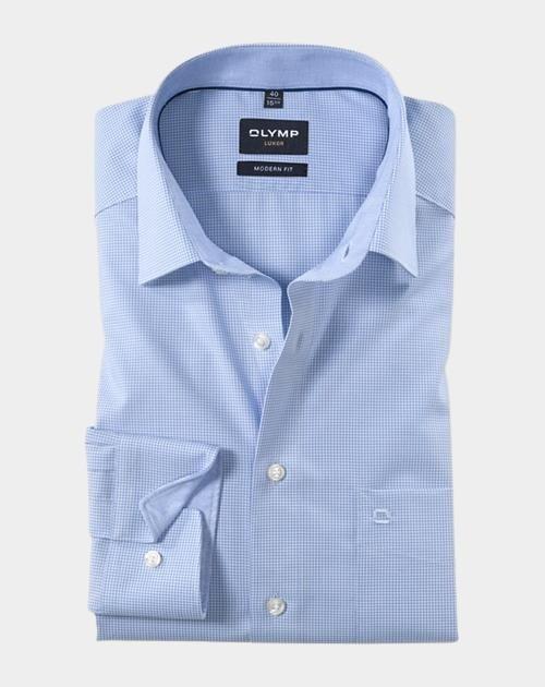 Olymp Business hemd lange mouw Blauw 3390/64 Hemden 339064/11