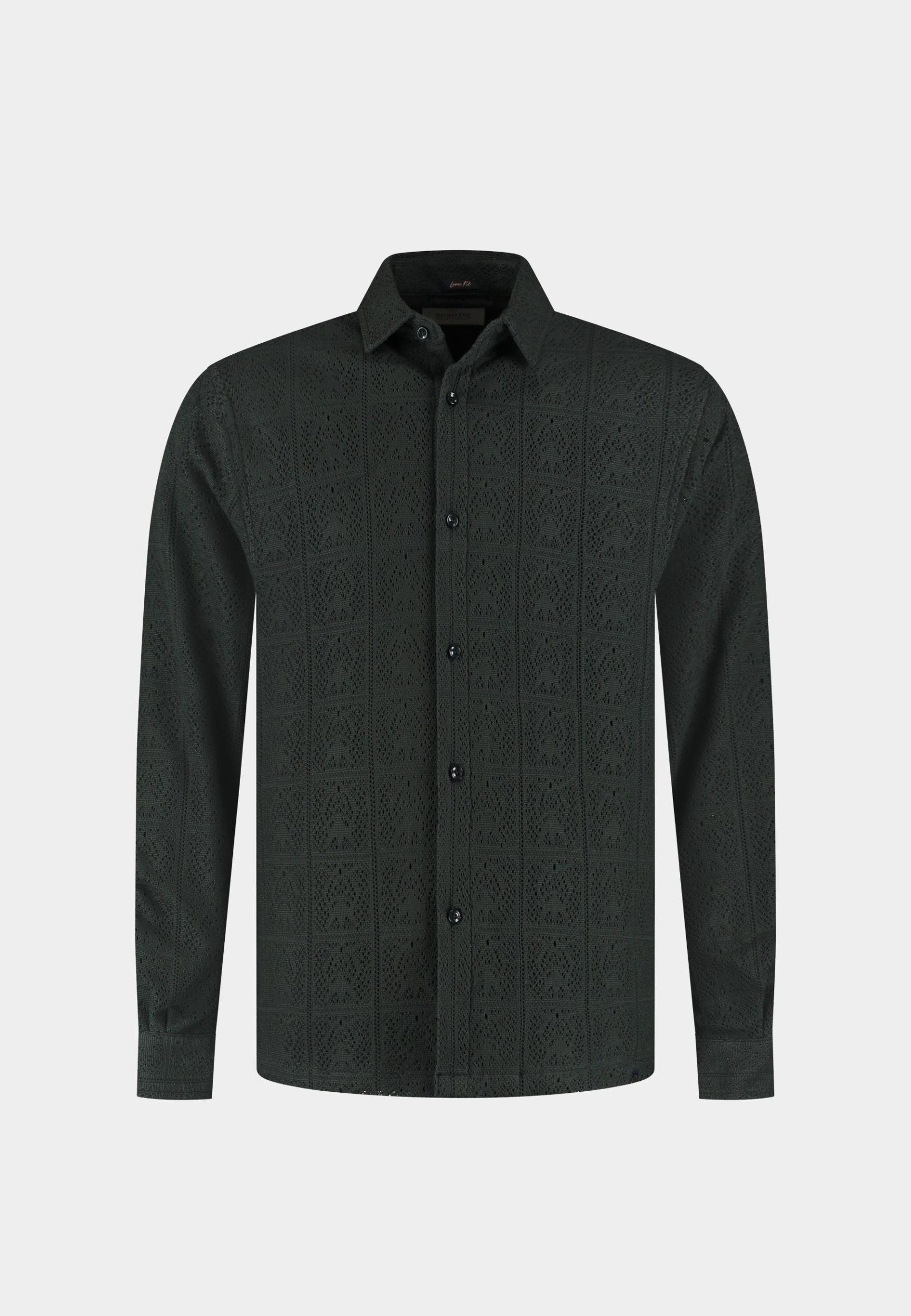 Dstrezzed Casual hemd lange mouw Groen Delan Shirt 303976/562