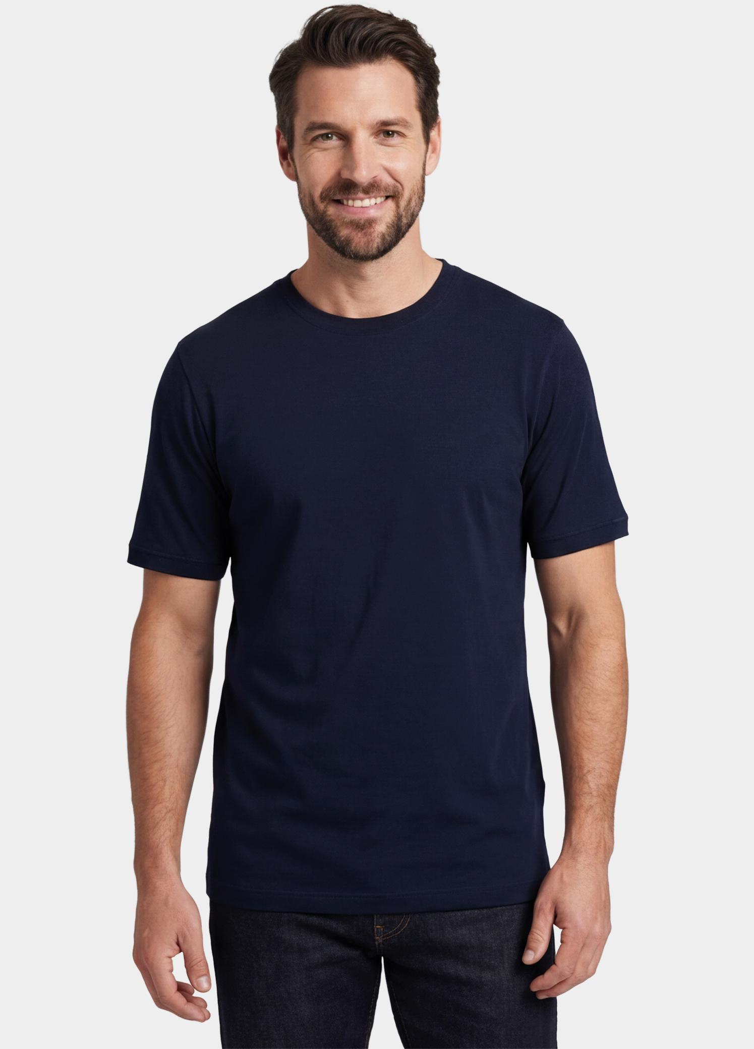 Baileys T-shirt heren Blauw T-Shirt crew neck   2-tone 615077/69