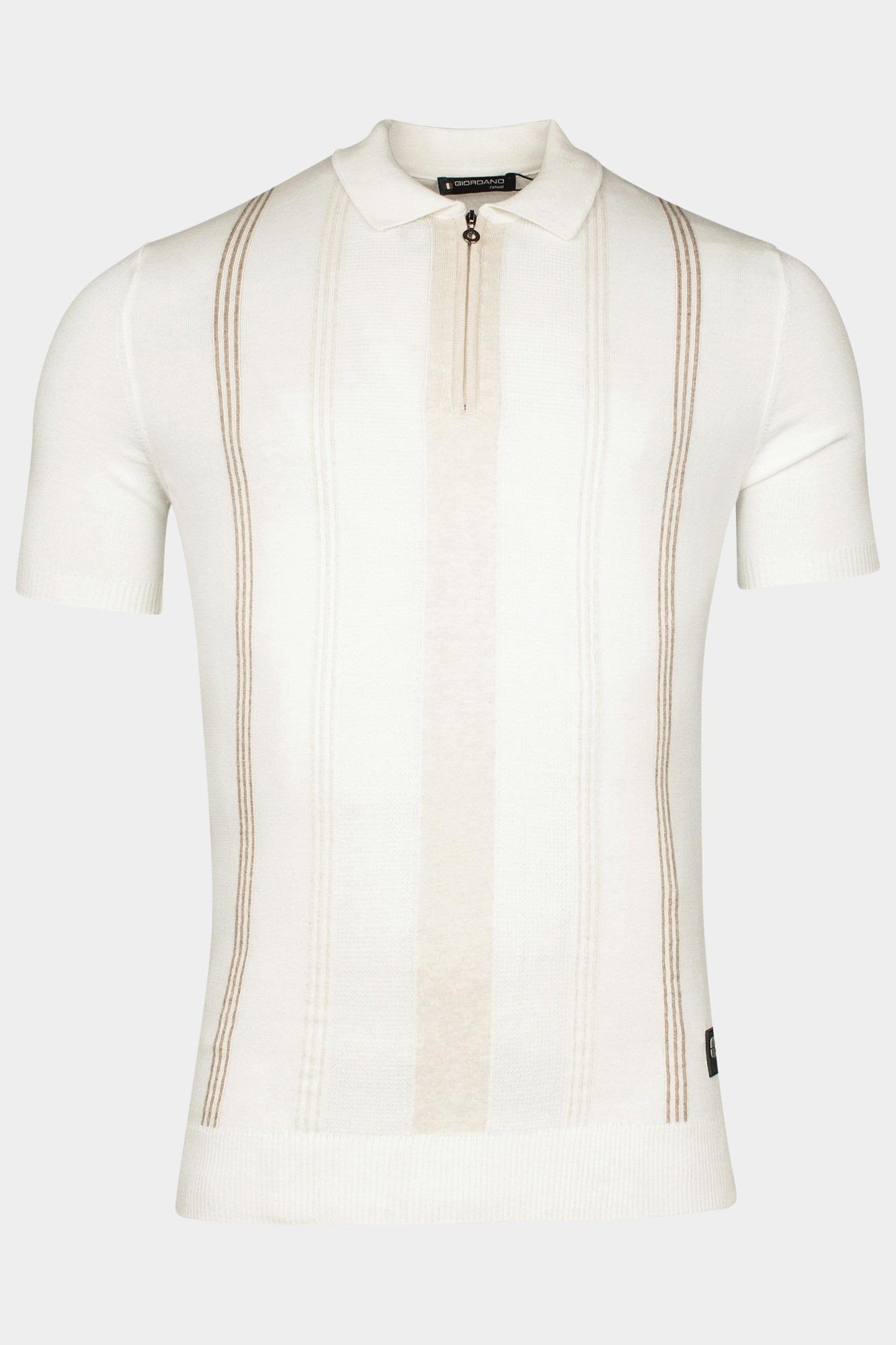 Giordano Polo korte mouw Bruin Enzo knitted polo Melange ver 516596/80