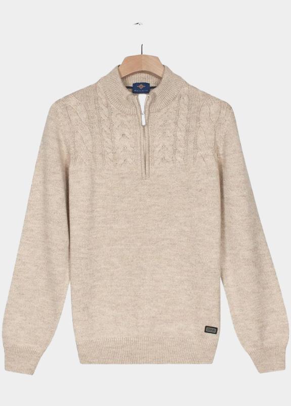 Baileys Half Zip Beige Pullover 1/2 Zip  5gg single 528470/122