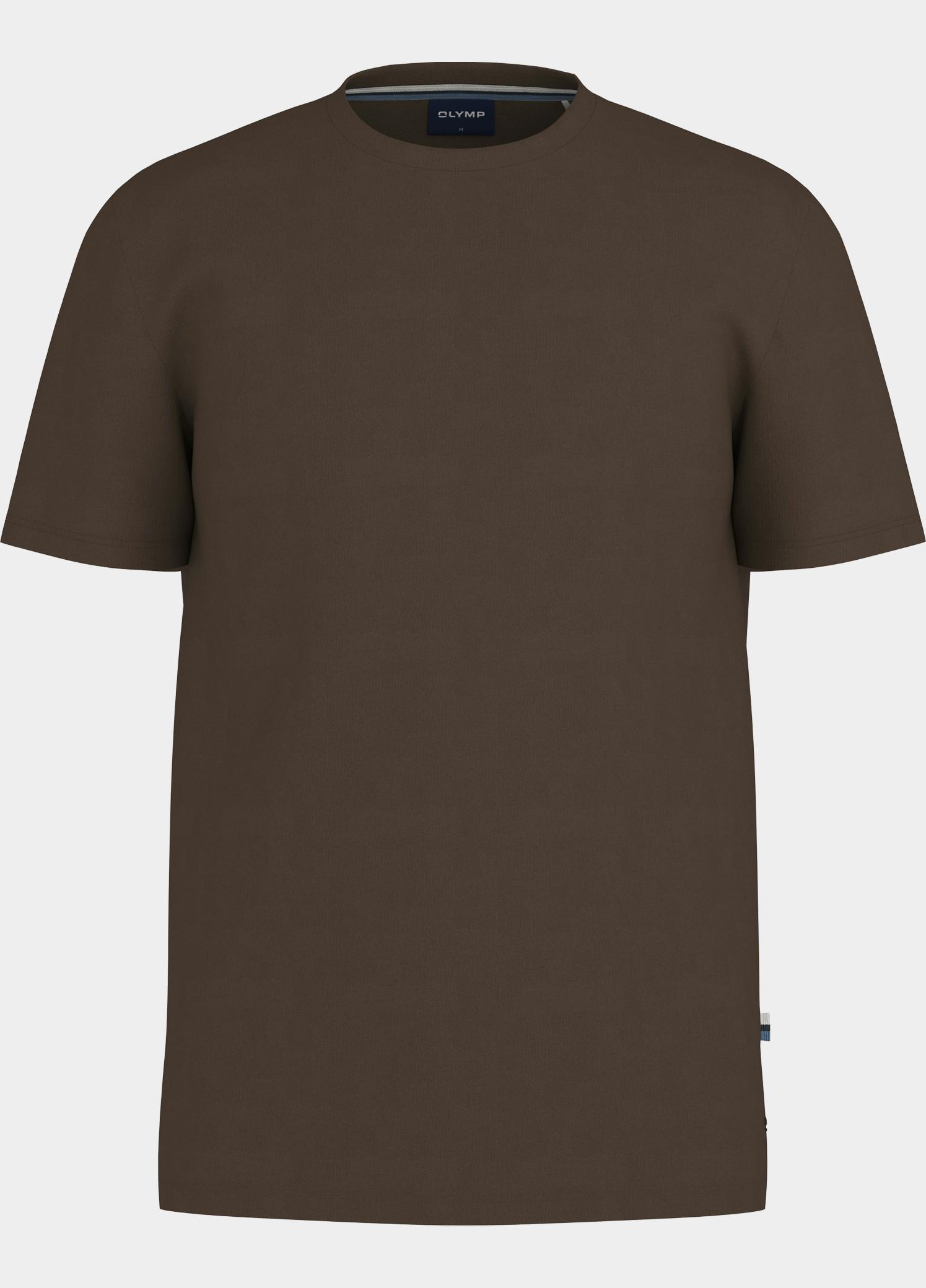 Olymp T-shirt heren Bruin Cotton Interlock T-Shirt 560352/28