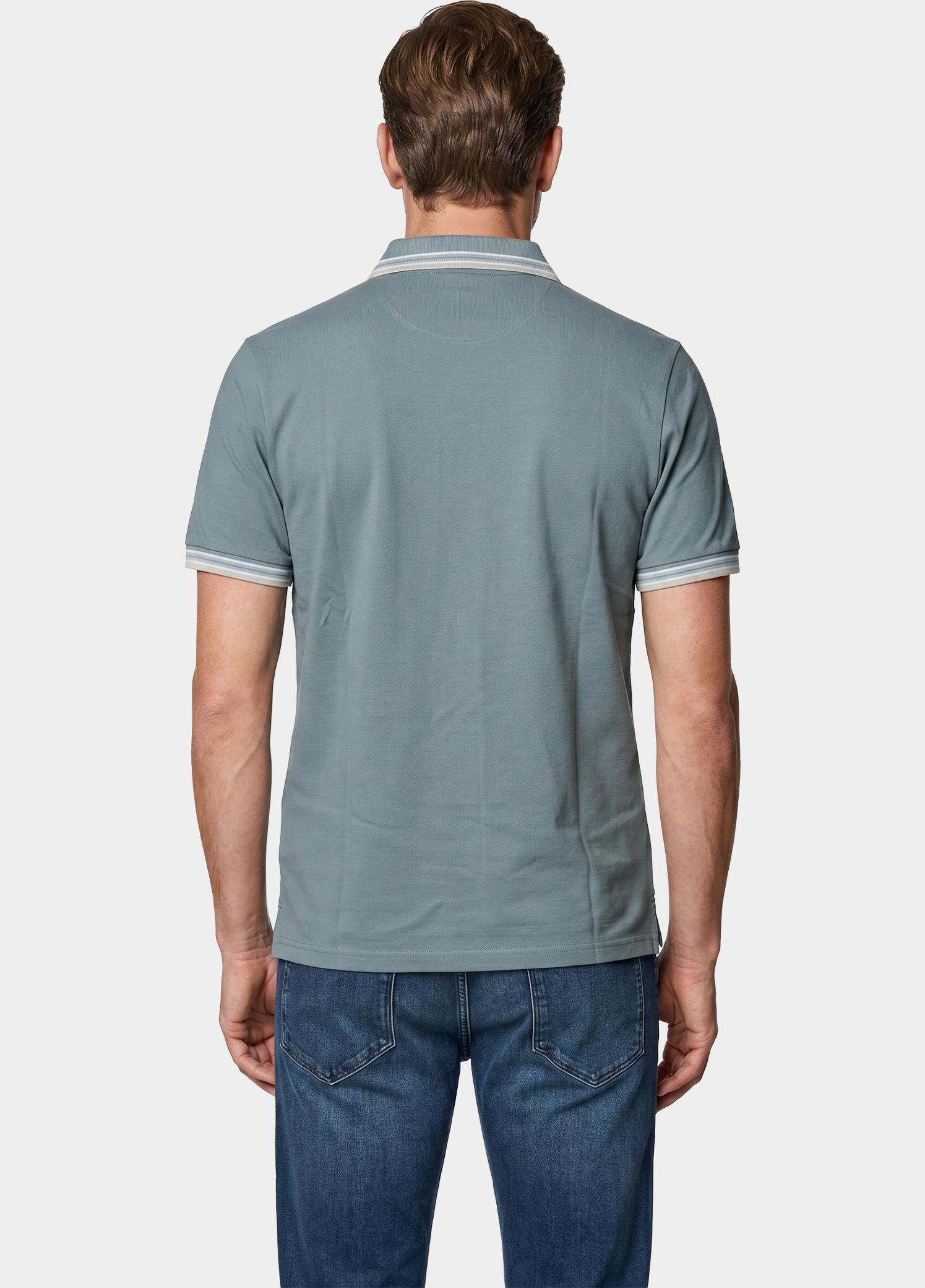 Scotland Blue Polo heren Grijs Brick Polo Plain Contrast Col SPE25108BR06SB/942 steel