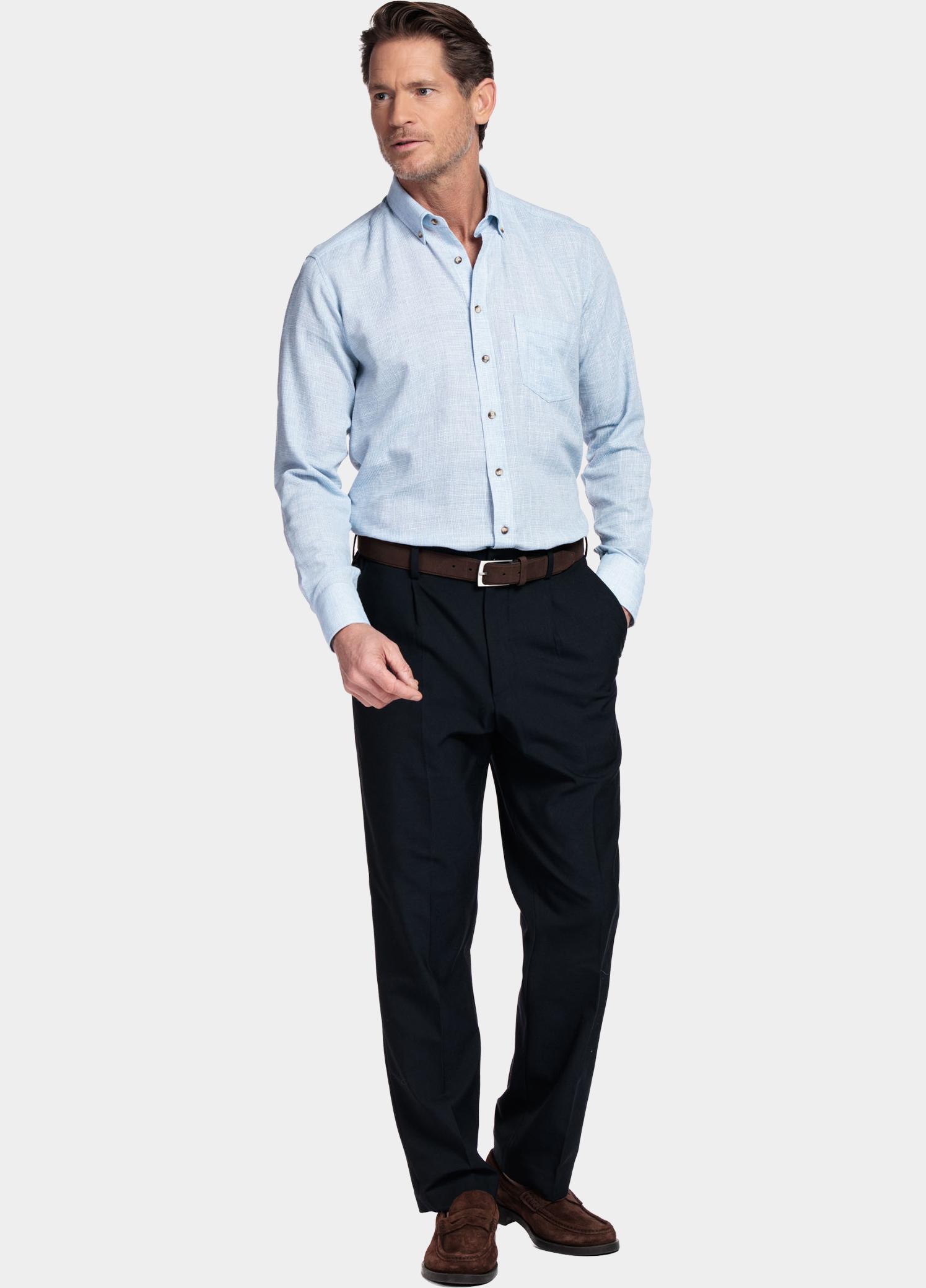 Giordano Overhemd heren Blauw Ivy Long Sleeve Button Down S 617110/61