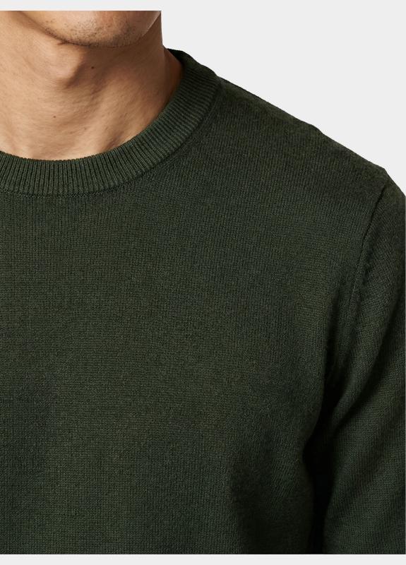 Gant Pullover heren Groen Katoenen trui met ronde hals 8030561/379