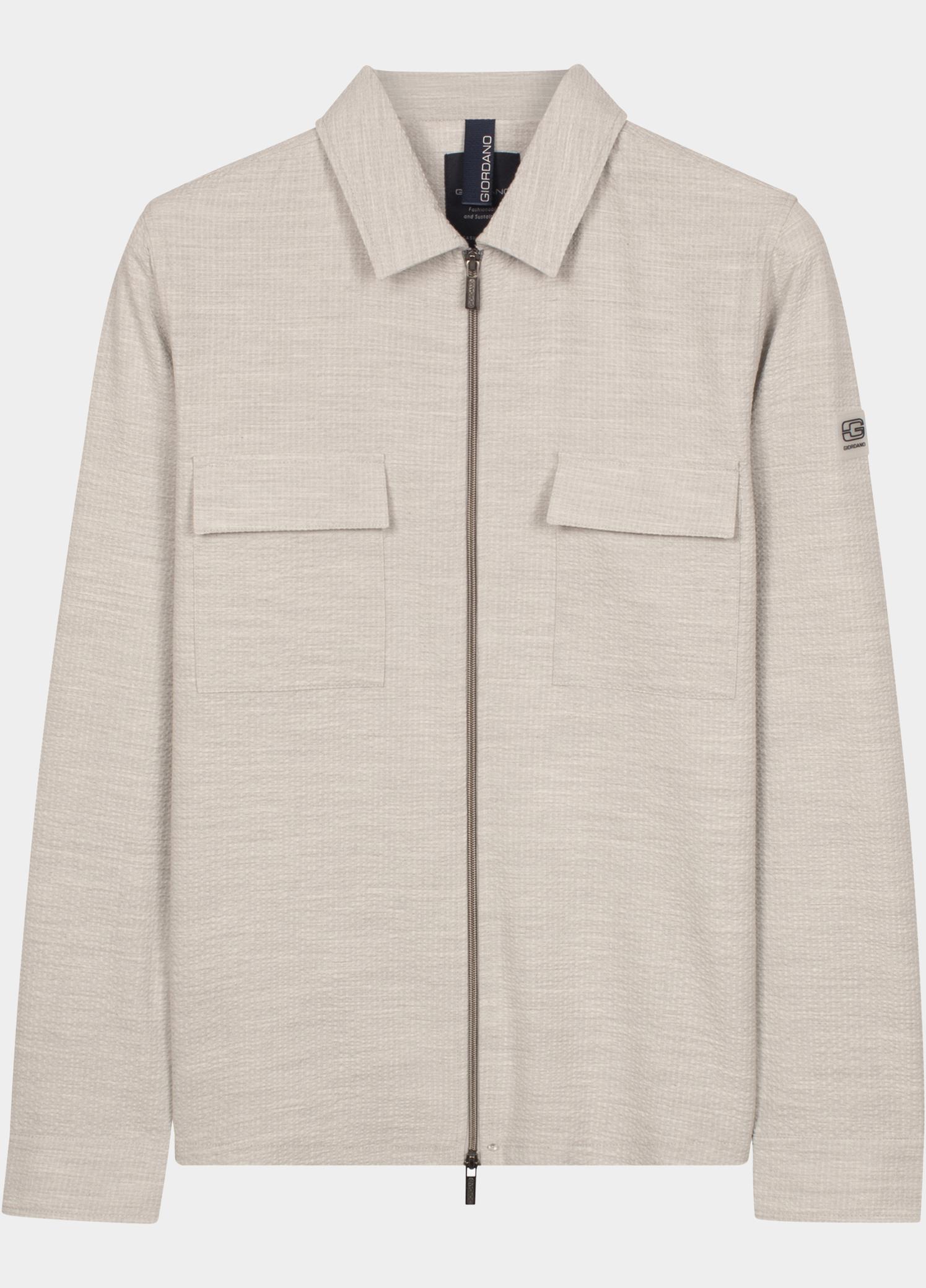 Giordano Overshirt Grijs Vercelli Full Zip Overshirt T 617505/91