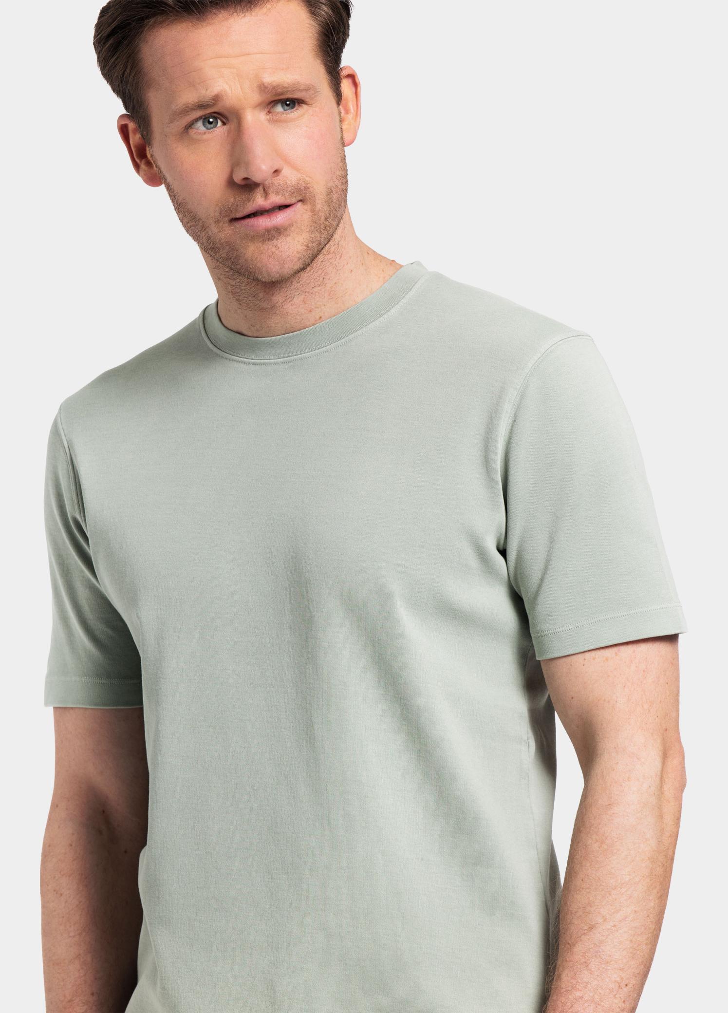 Giordano T-shirt heren Groen T-shirt Jersey Garment Dye 415010/70