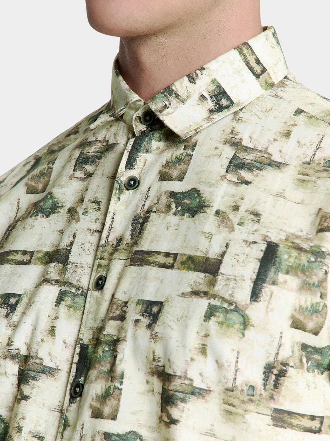 No Excess Casual hemd korte mouw Groen  27490310/050