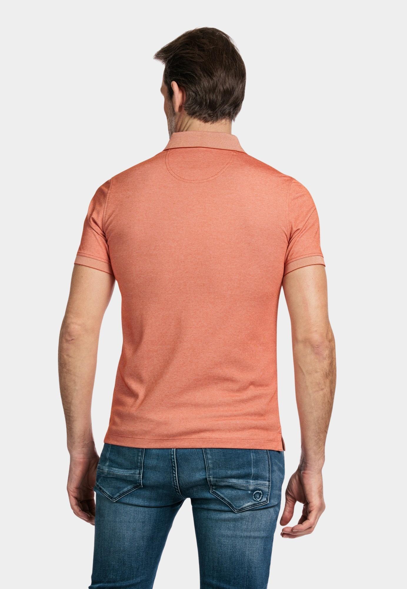 Baileys Polo korte mouw Oranje Poloshirt  2-tone Pique 415279/29
