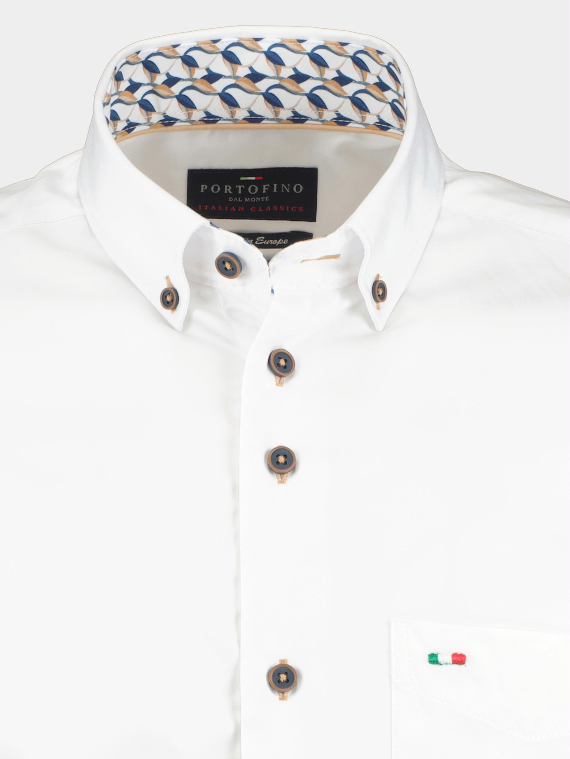 Portofino Casual hemd korte mouw Wit PF37 21807/01