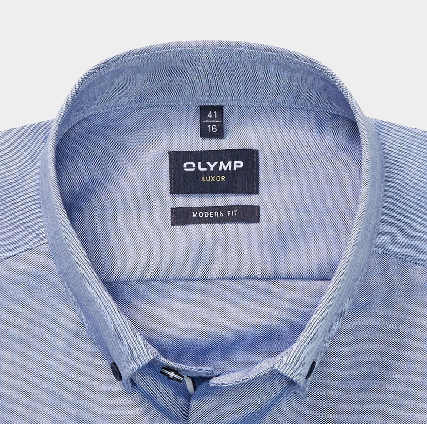 Olymp Business hemd lange mouw Blauw Luxor 121684/13