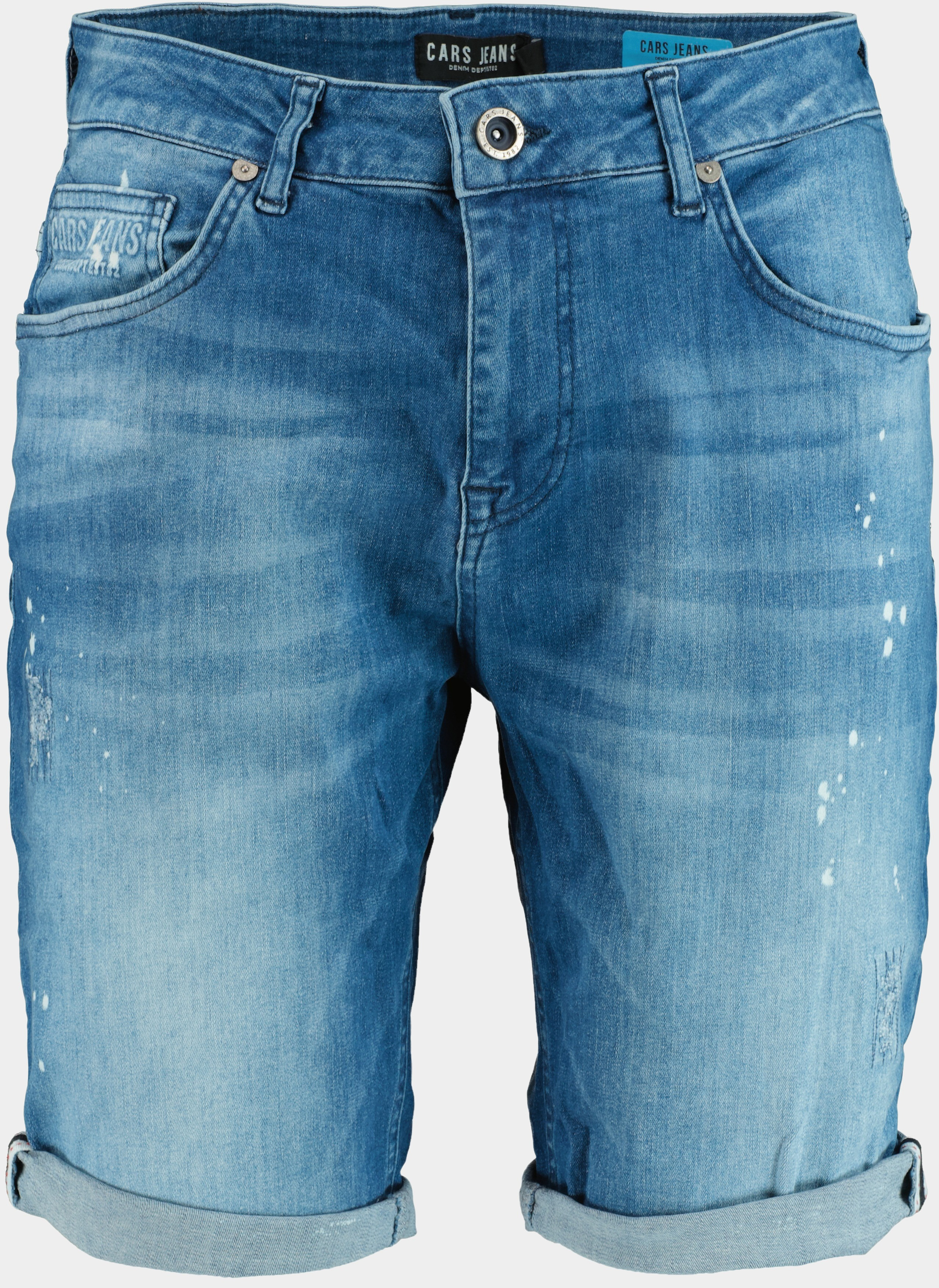 Cars Jeans Korte Broek Blauw Baris Short Den.stone Used 40197/06