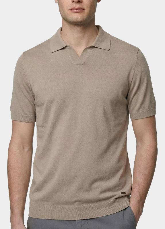 Born With Appetite Polo heren Beige Shiwn Knitted Polo Ss BWA26106SH26/2500