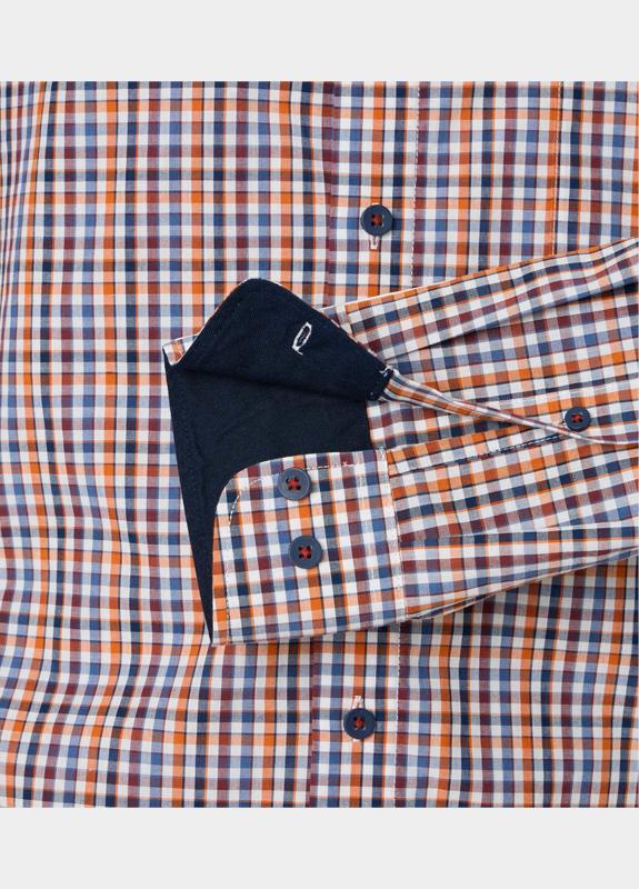 Redmond Overhemd heren Rood Popline Casual 242400111/50