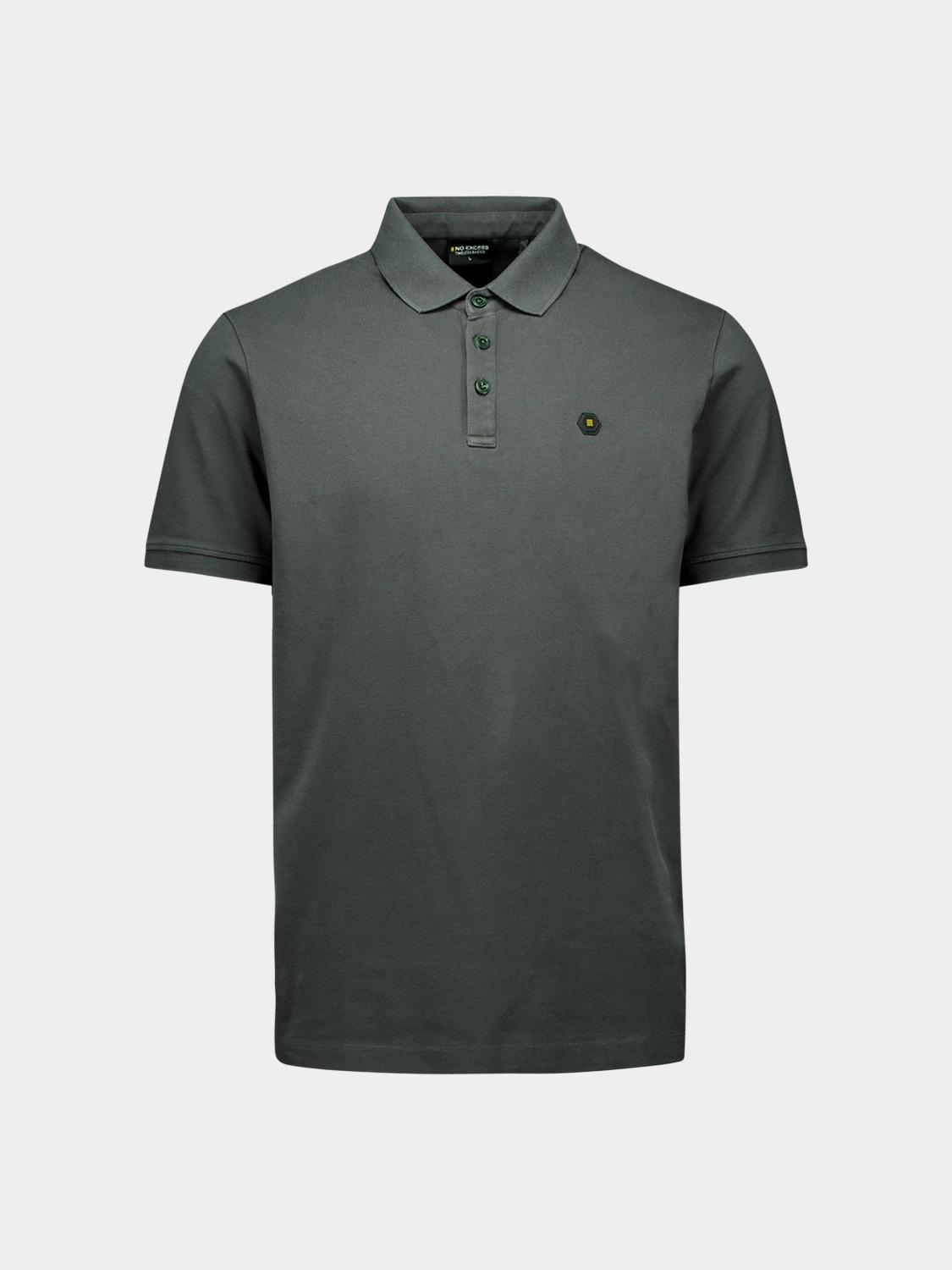 No Excess Polo korte mouw Grijs Polo Pique Garment Dyed N3801/124