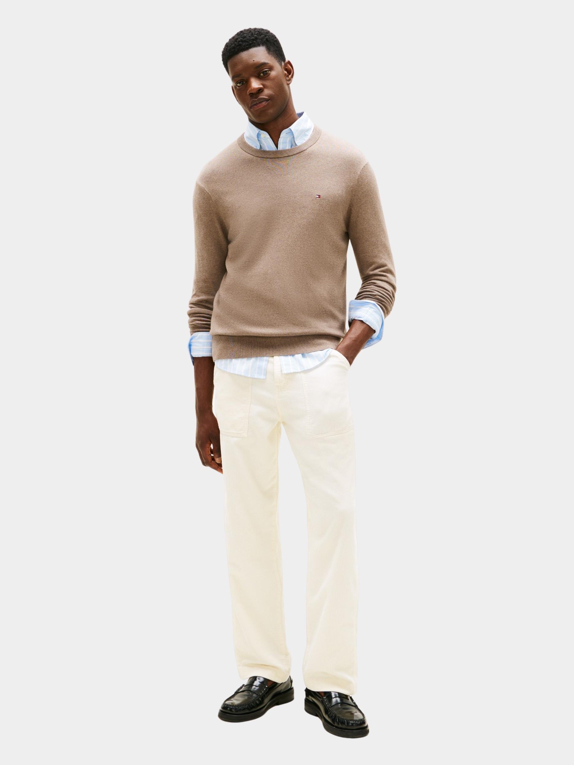 Tommy Hilfiger Pullover Beige PIMA ORG CTN CASHMER MW0MW28046/HGF