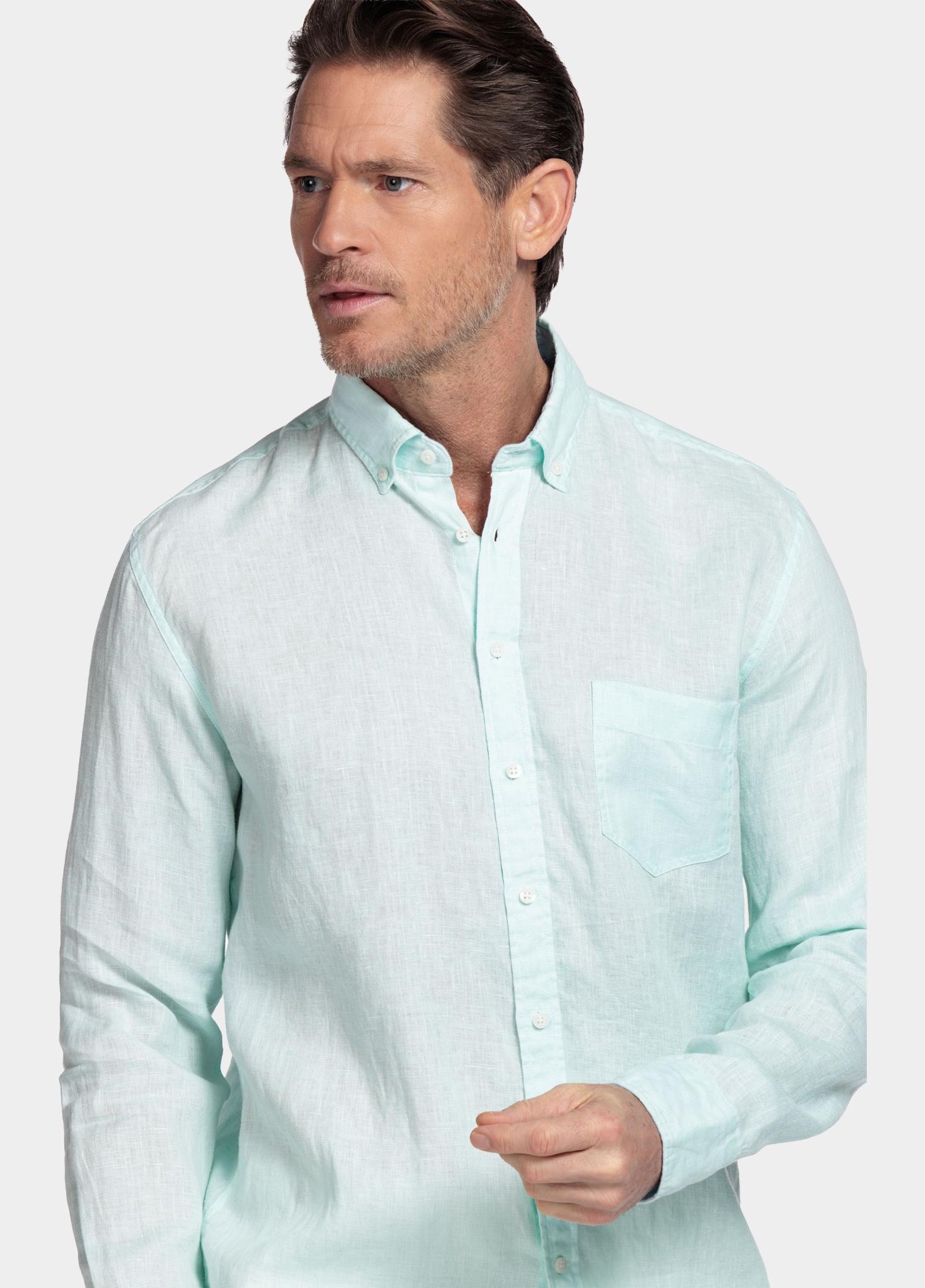 Giordano Overhemd heren Blauw Ivy Long Sleeve Button Down S 617009/65
