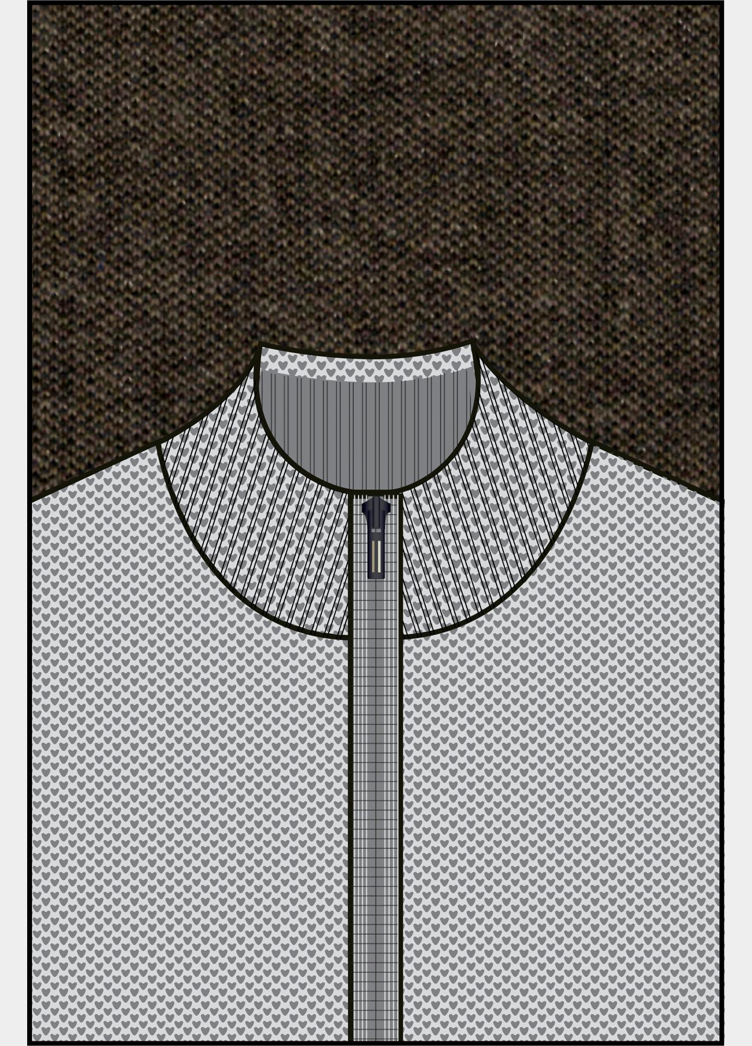 Baileys Vest heren Blauw Cardigan Zip  all-over 2-tone 622009/965