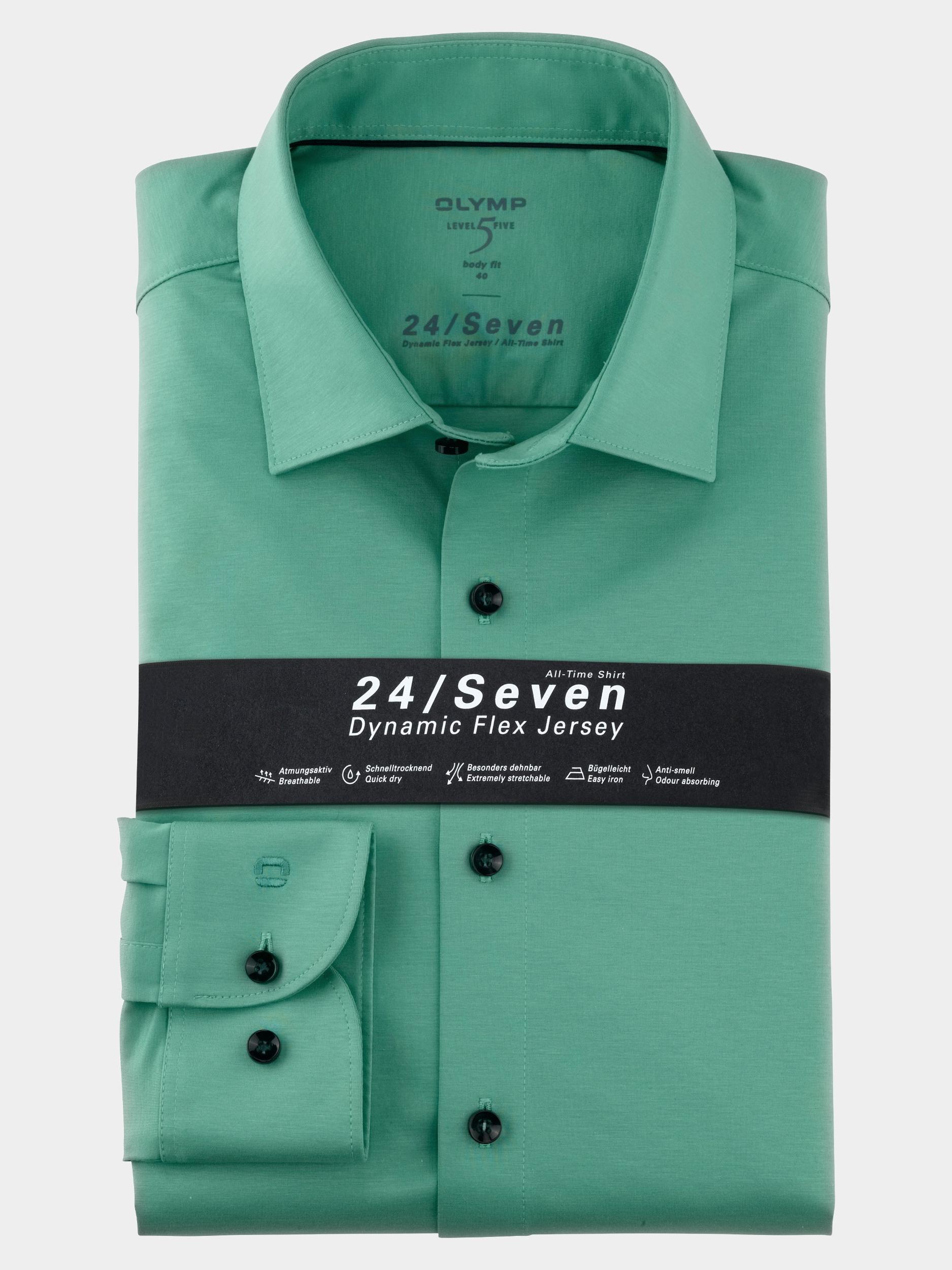 Olymp Business hemd lange mouw Groen 2008/64 Hemden 200864/45