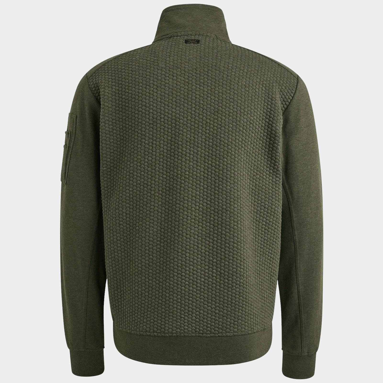 PME Legend Vest Groen Zip jacket jacquard interlock PSW2509436/8039