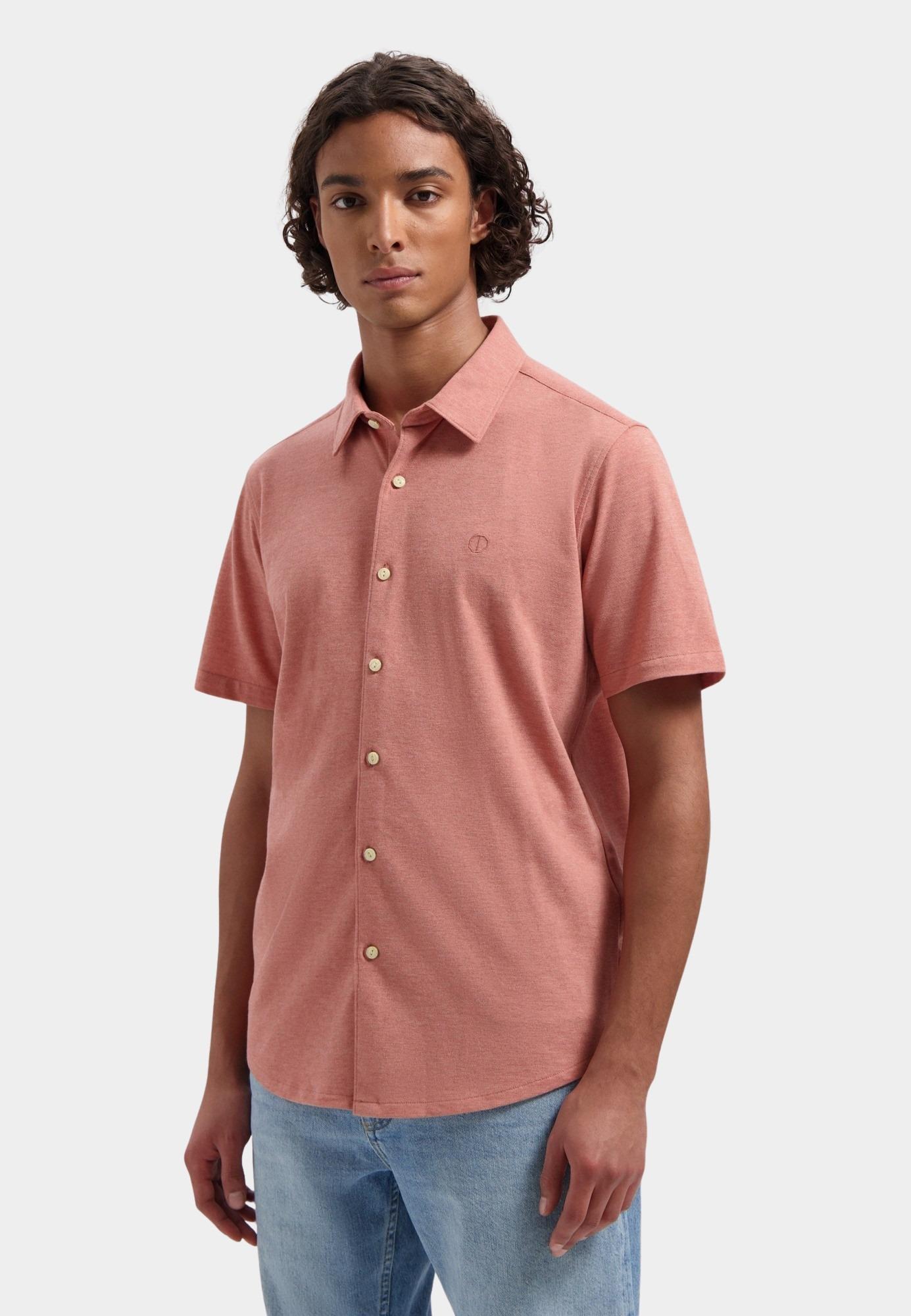 Dstrezzed Casual hemd korte mouw Roze DS_Layton Shirt 311406-SS24/454