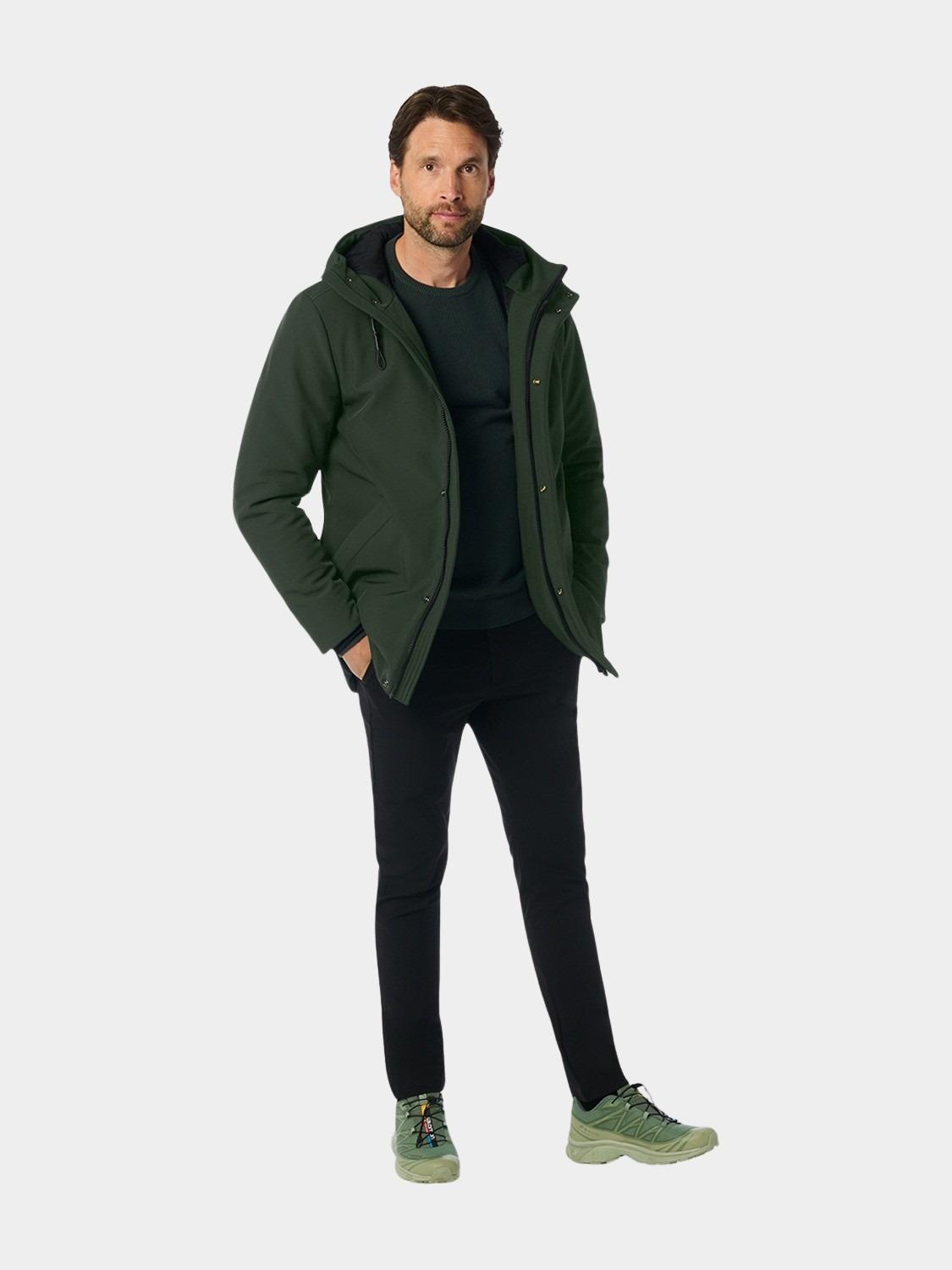 No Excess Winterjack Groen Jacket Medium Long Fit Hooded 25630818/186