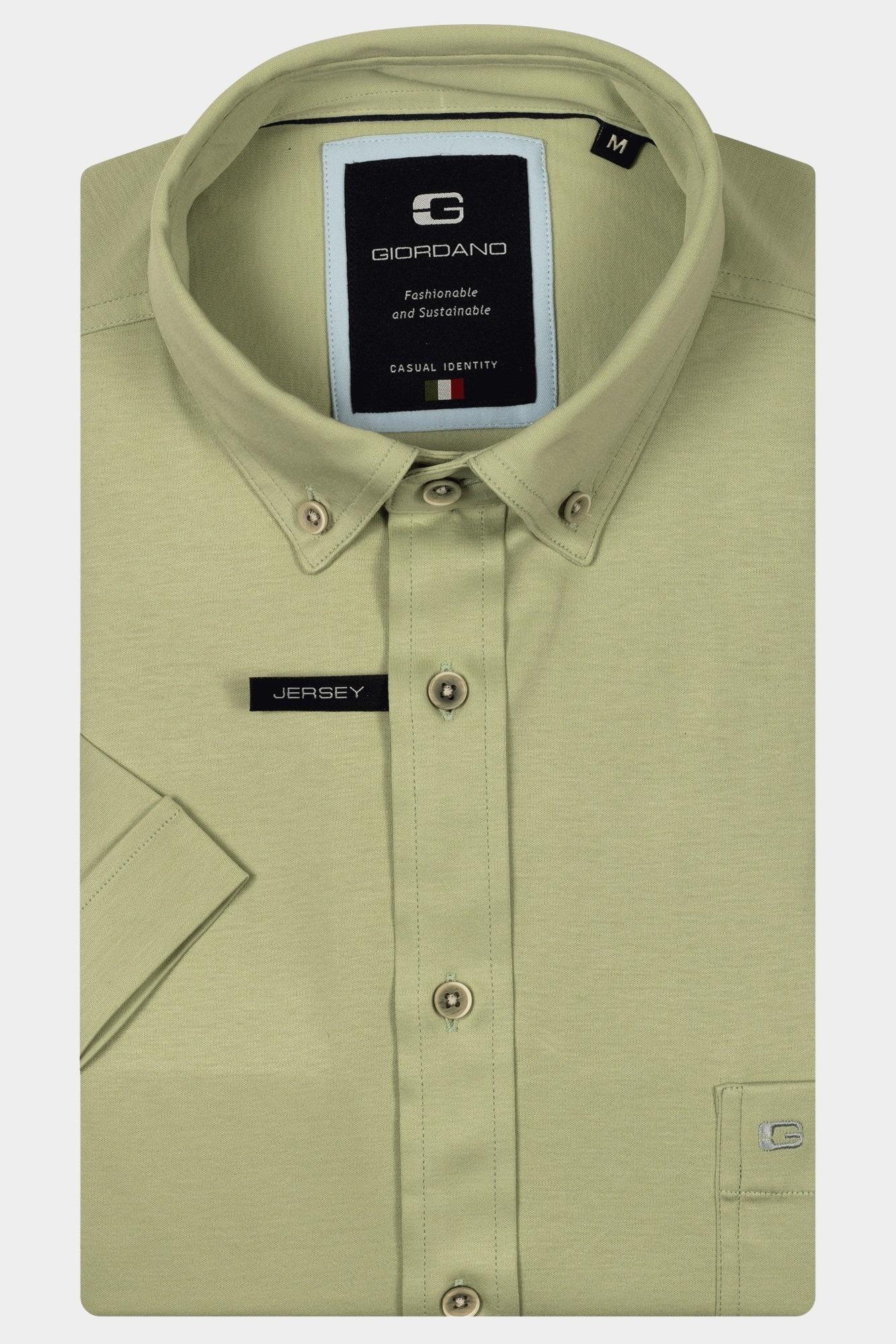 Giordano Casual hemd korte mouw Groen League short sleeve button do 516078/71