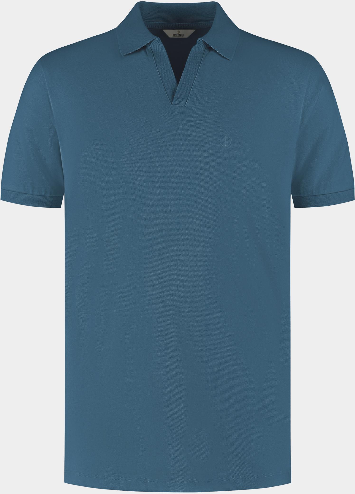 Dstrezzed Polo korte mouw Blauw Bowie V-Neck Polo 240022/621