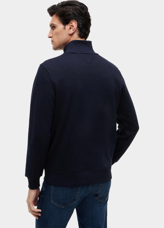 Tommy Hilfiger Sweater Blauw TOMMY EMBRO FLAG STAND COLLAR MW0MW42466/DW5