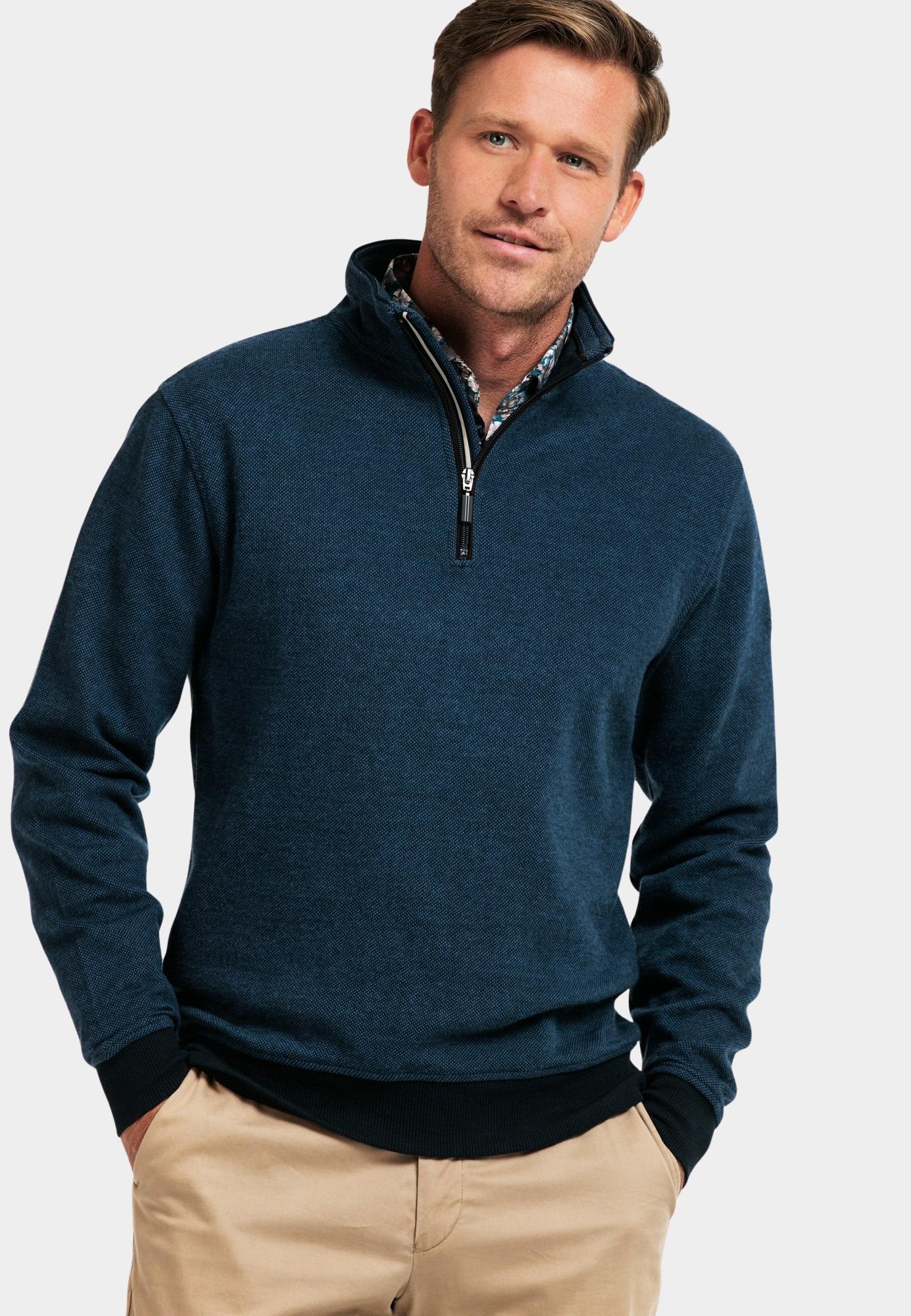 Baileys Half Zip Blauw Sweatshirt 1/2 Zip 423112/65