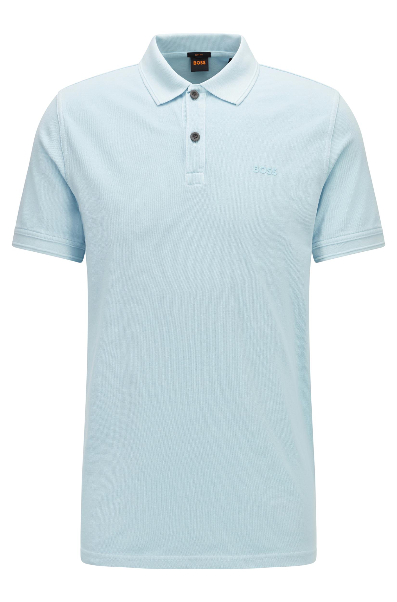 BOSS Orange Polo korte mouw Blauw Prime 10203439 01 50468576 487