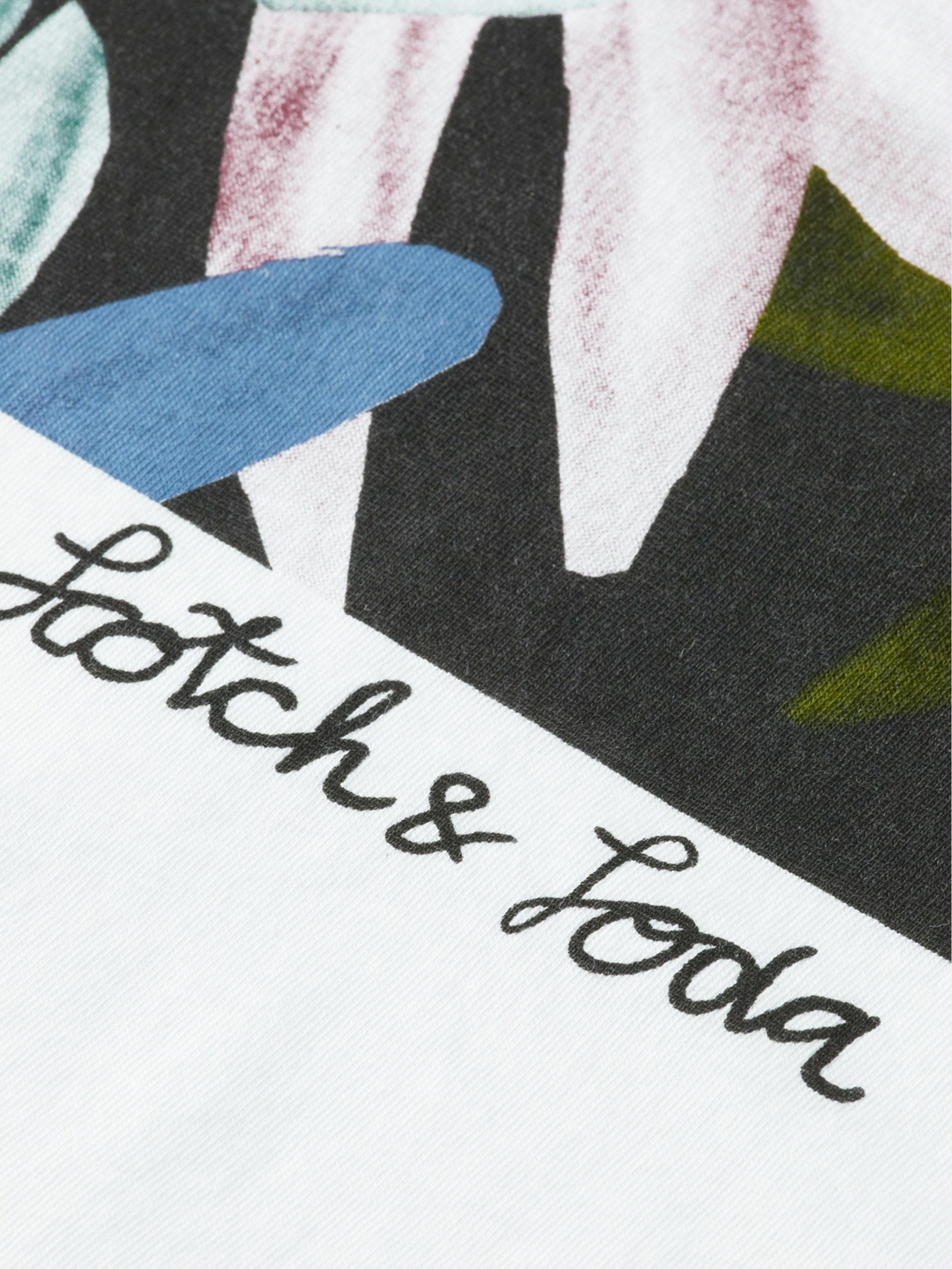 Scotch & Soda T-shirt korte mouw Wit Back artwork T-shirt in Organi 171981/0006