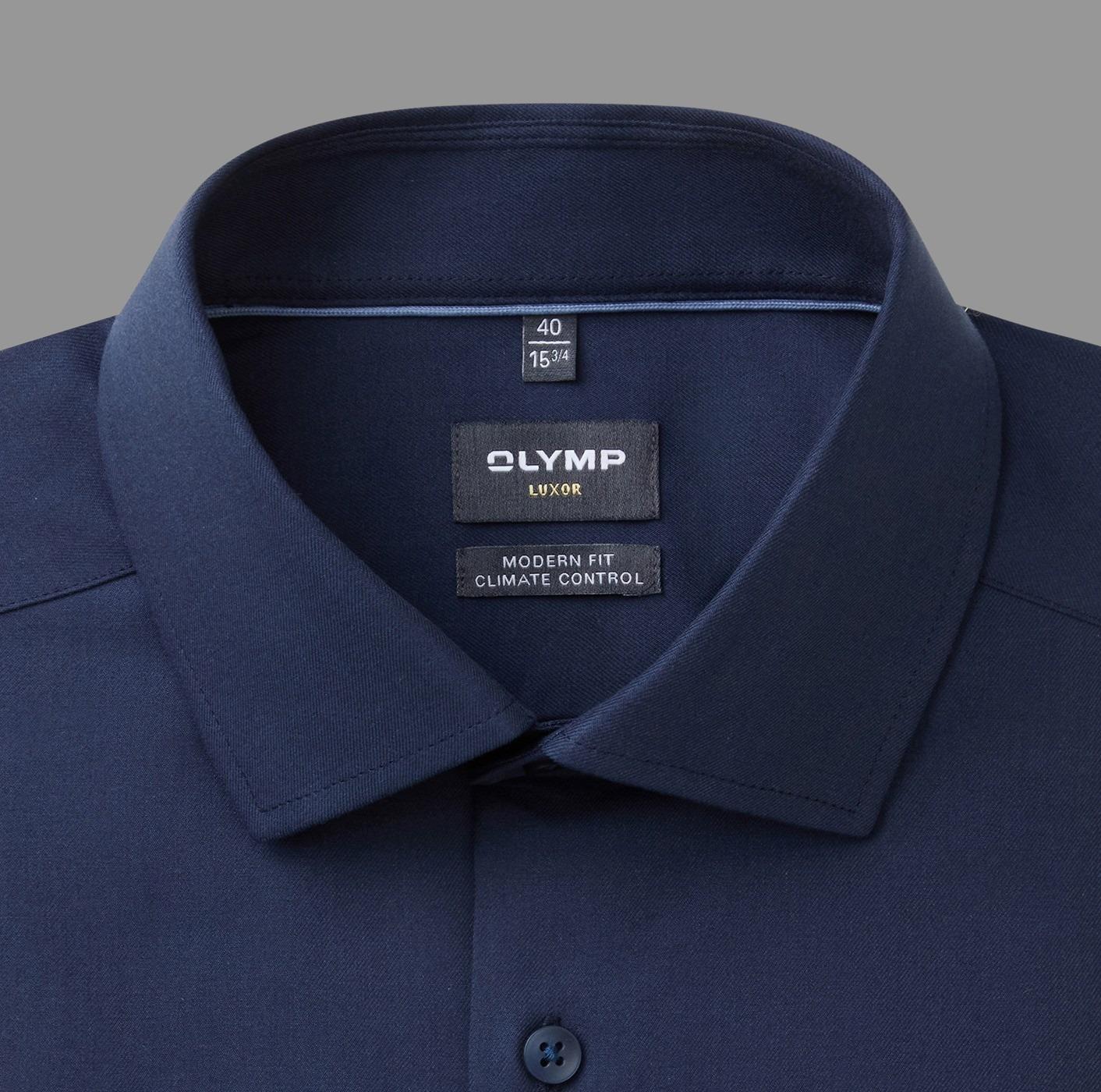 Olymp Business hemd lange mouw Blauw 1230/24 Hemden 123024/18
