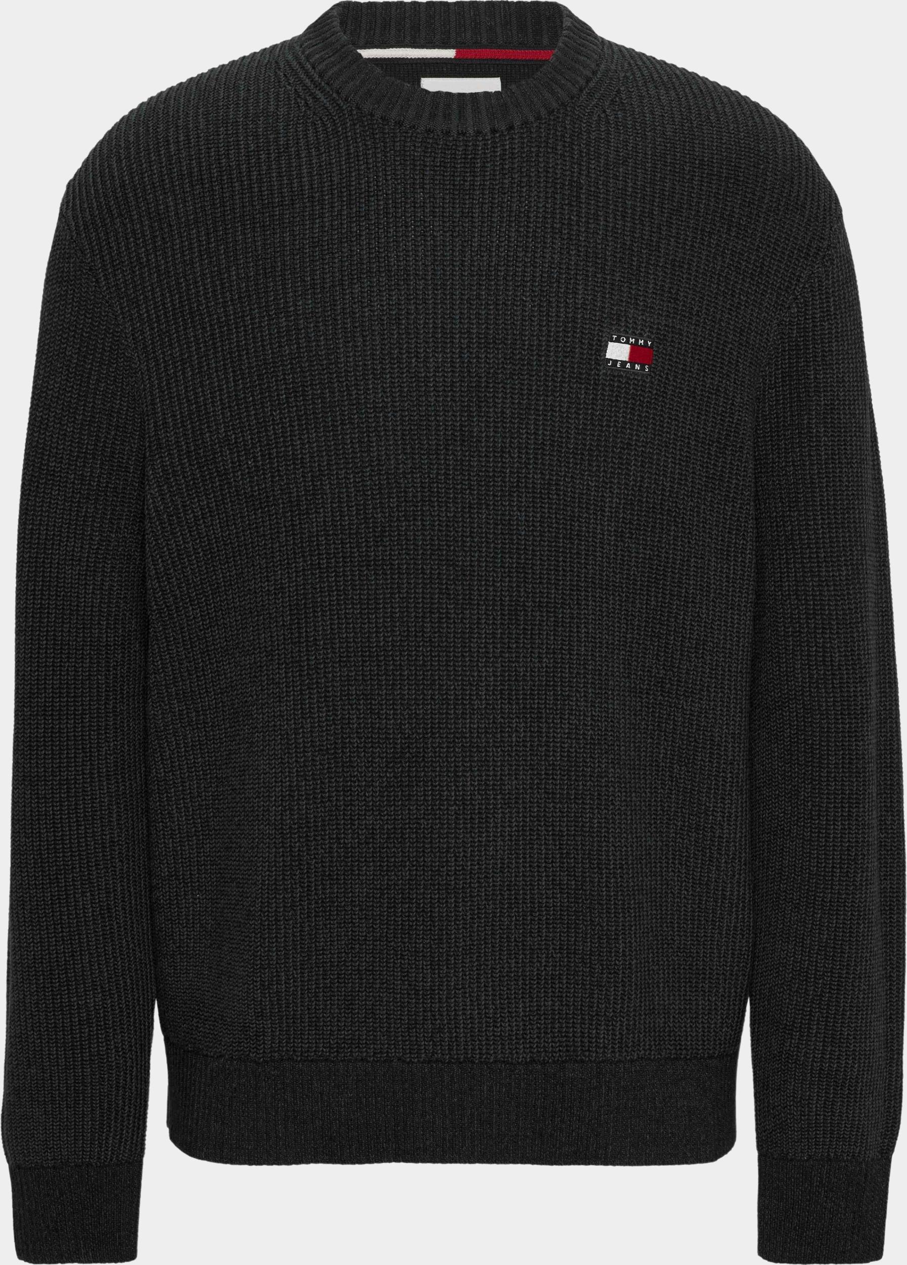 Tommy Jeans Pullover Zwart TJM Reg Tonal XS Badge Sweater DM0DM17776/BDS