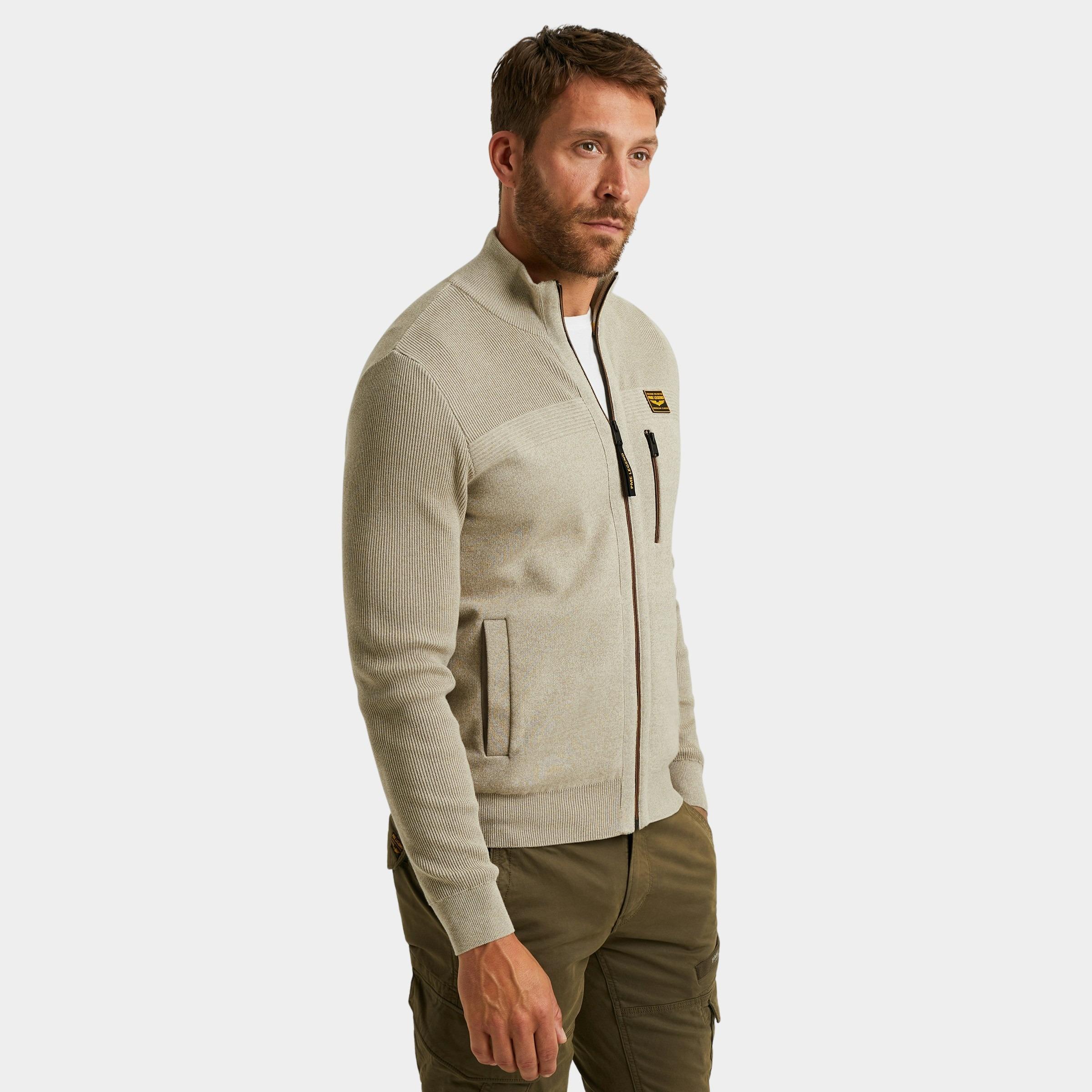 PME Legend Vest Beige Zip jacket cotton double face PKC2509368/8011
