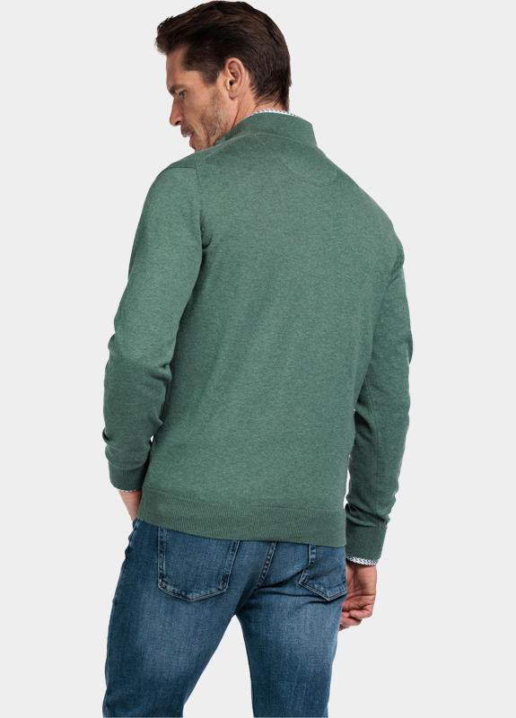 Bos Half Zip Groen Cotton 1/2 zipp regular fit 618400CCT-13/735