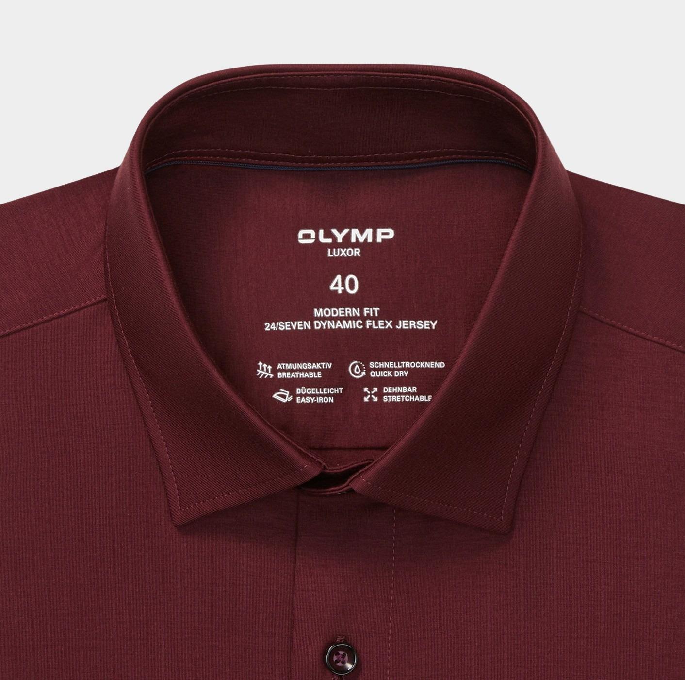 Olymp Business hemd lange mouw Rood 24/7 Luxor 120264/38