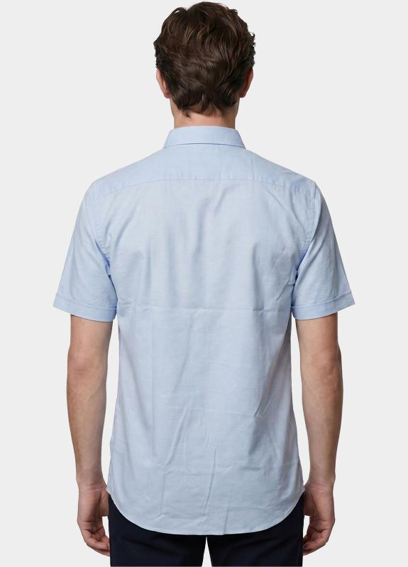 R.B. Boston overhemd korte mouw heren Blauw Marshall SS Button Down 616670/61