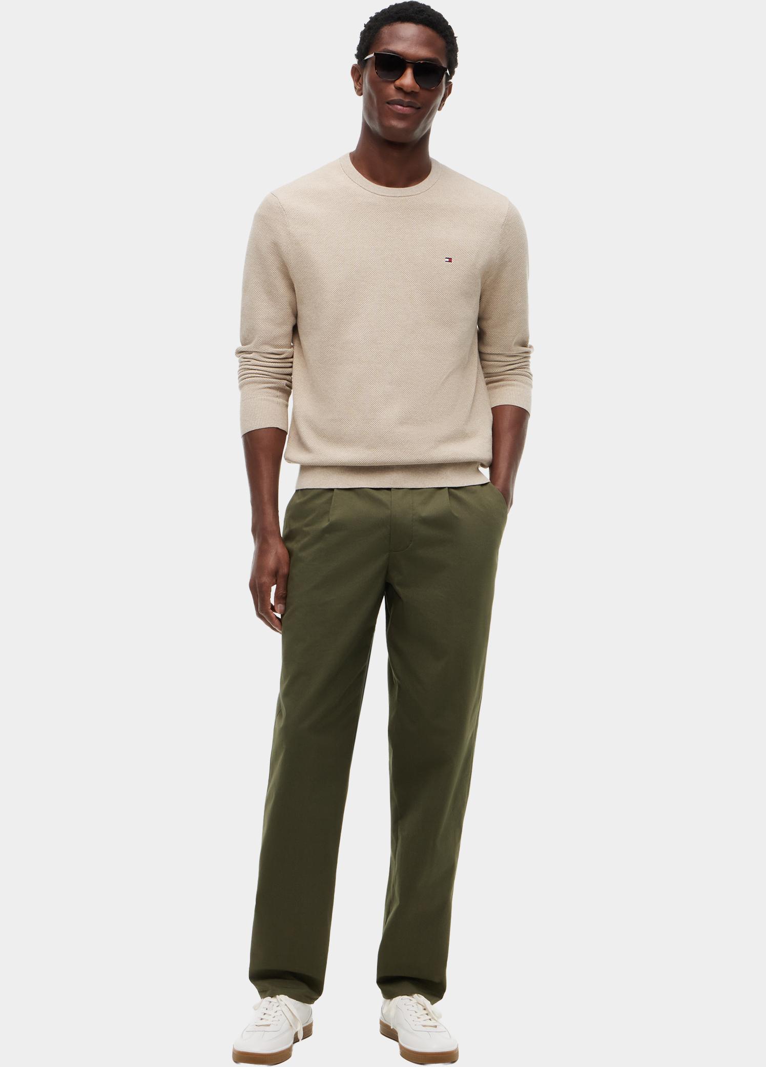 Tommy Hilfiger Pullover heren Beige Essential Structure Crew Neck MW0MW36347/ADK
