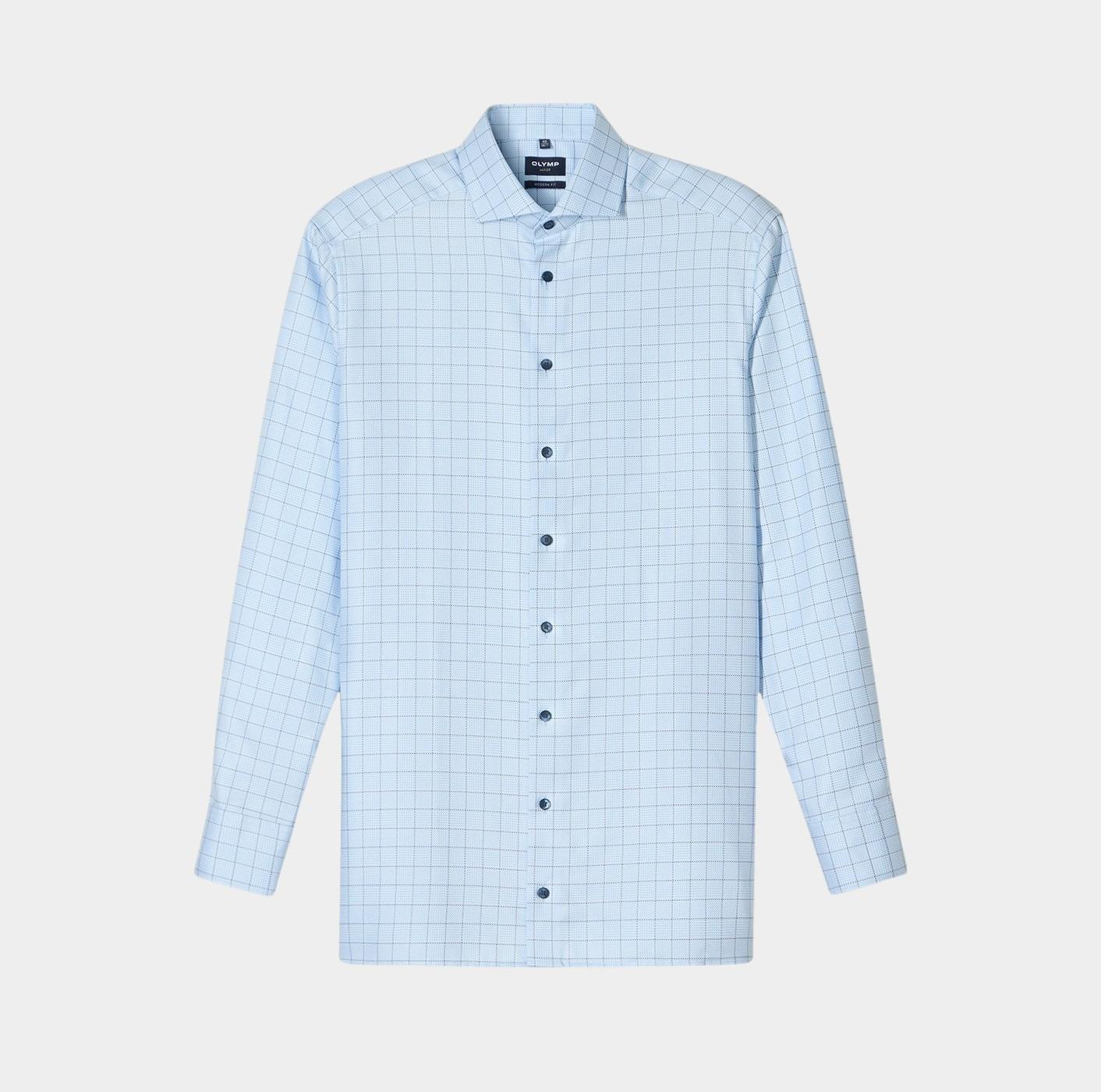 Olymp Business hemd lange mouw Blauw Luxor 131889/11