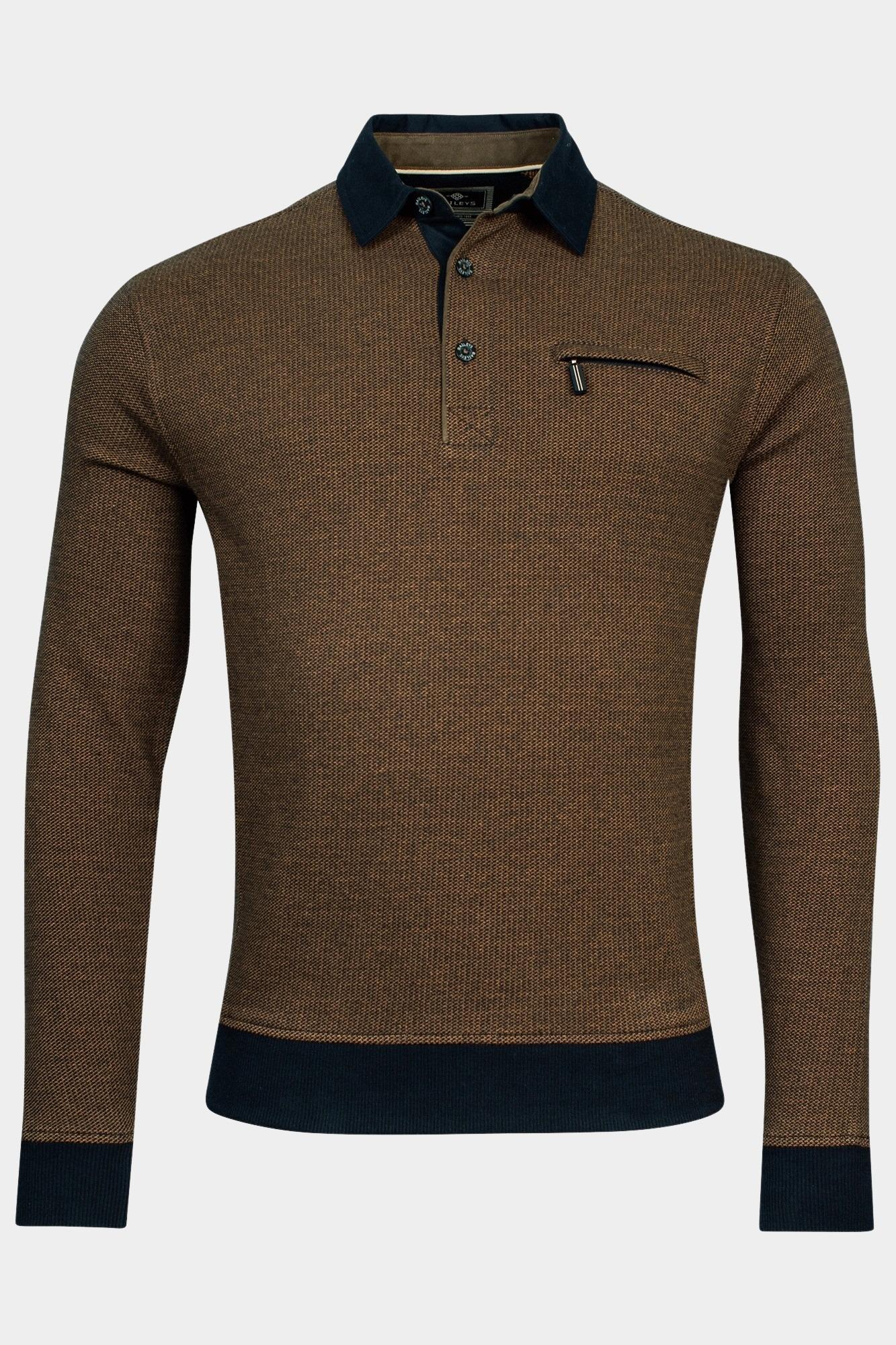 Baileys Polo lange mouw Roze Sweatshirt Polo Collar Button 323094/25