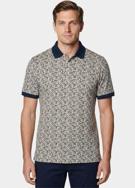 Baileys Polo heren Bruin Poloshirt  2-tone Pique, prin 615228/83