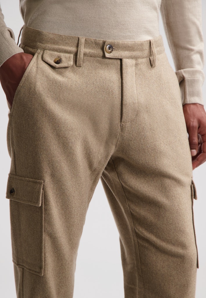 Dstrezzed Katoenen Broek Bruin DS_Marlon Wool Combat 501778/260