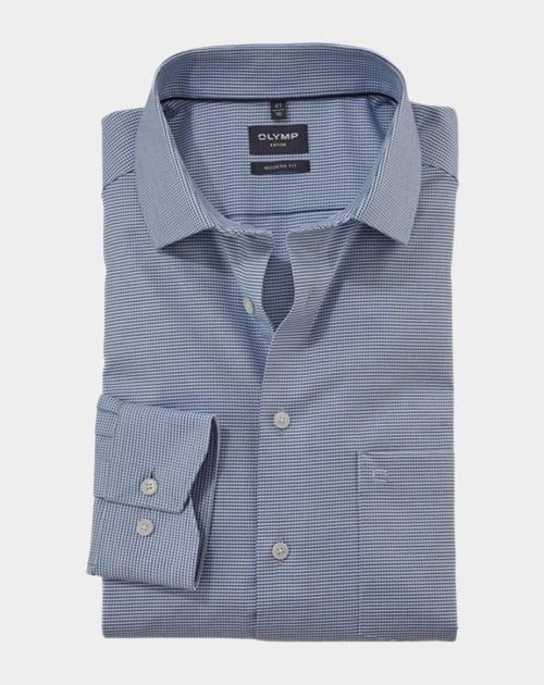 Olymp Business hemd lange mouw Blauw Luxor 137074/11
