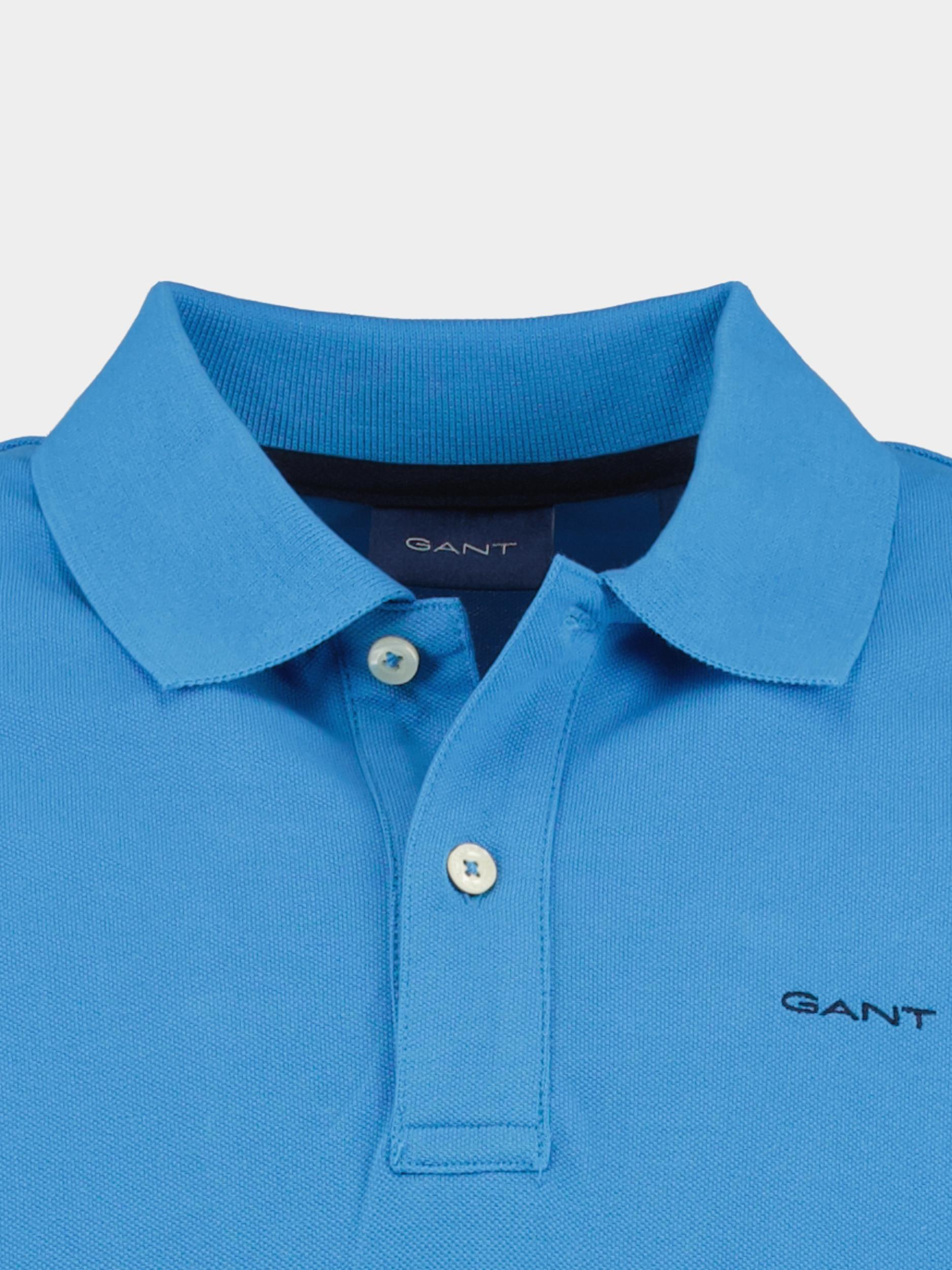 Gant Polo korte mouw Blauw MD. SS Pique Rugger 2003179/471