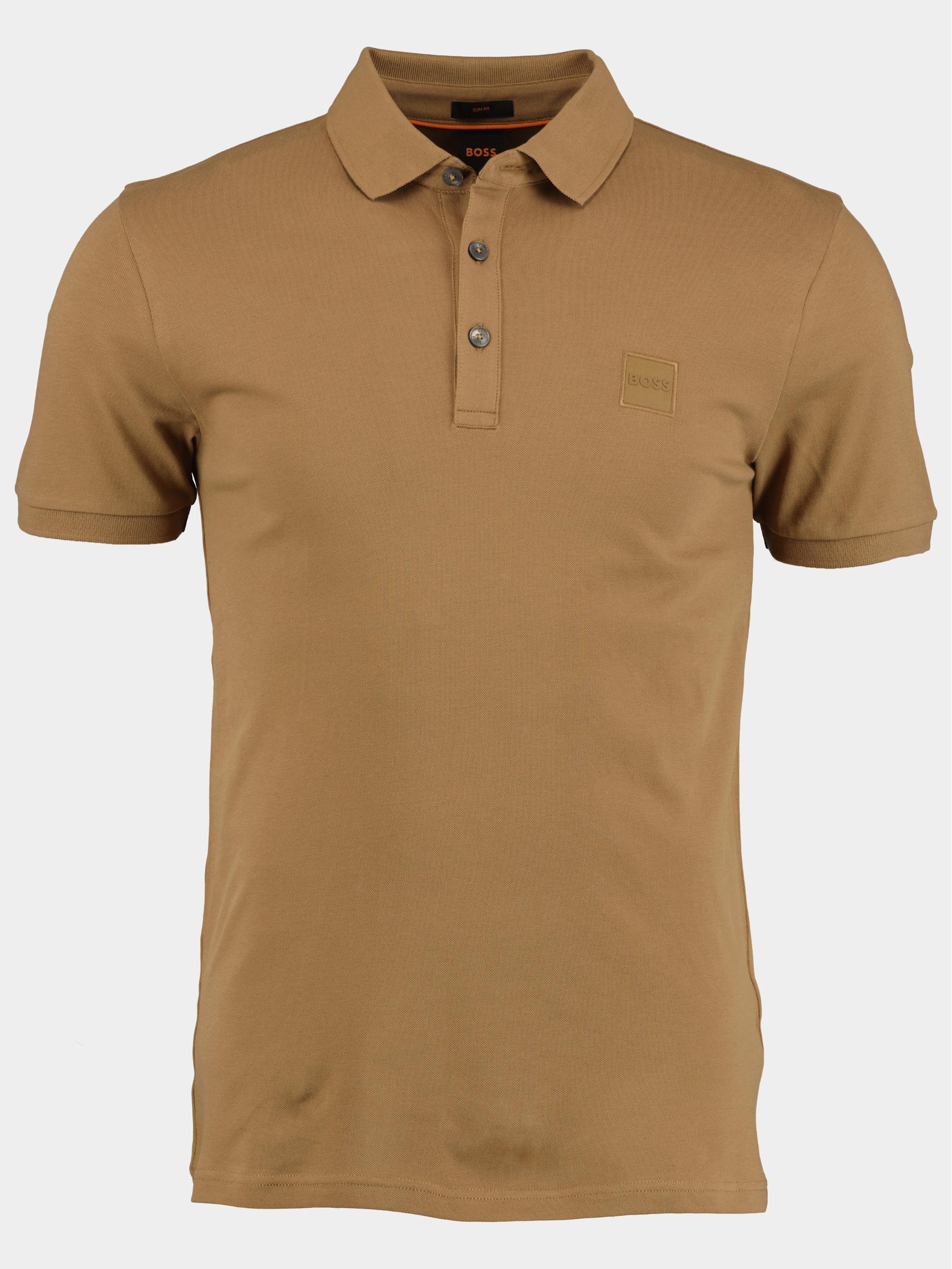 BOSS Orange Polo korte mouw Bruin Passenger 10242645 01 50472668/280