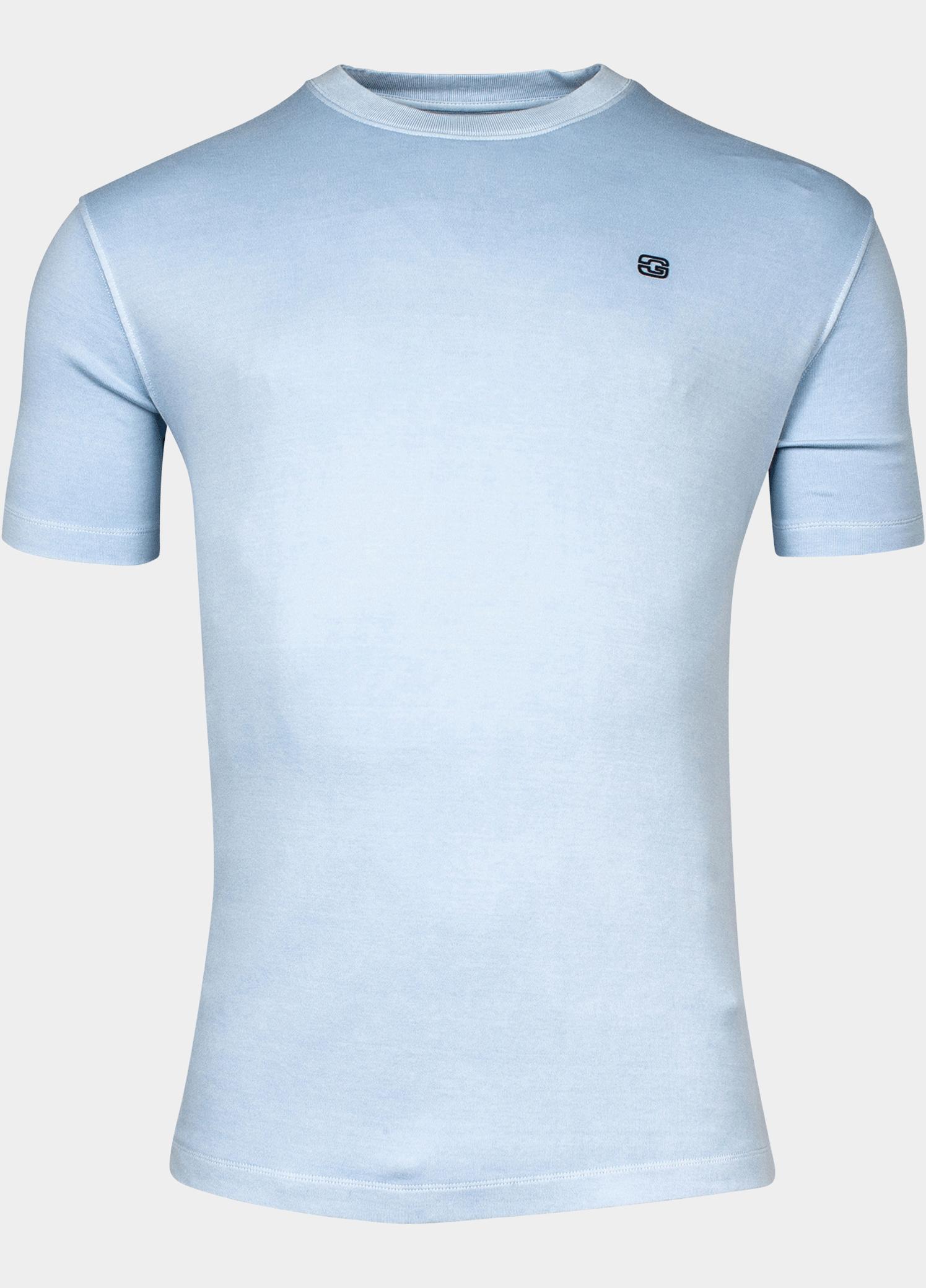 Giordano T-shirt heren Blauw T-shirt Jersey Garment Dye 415010/61